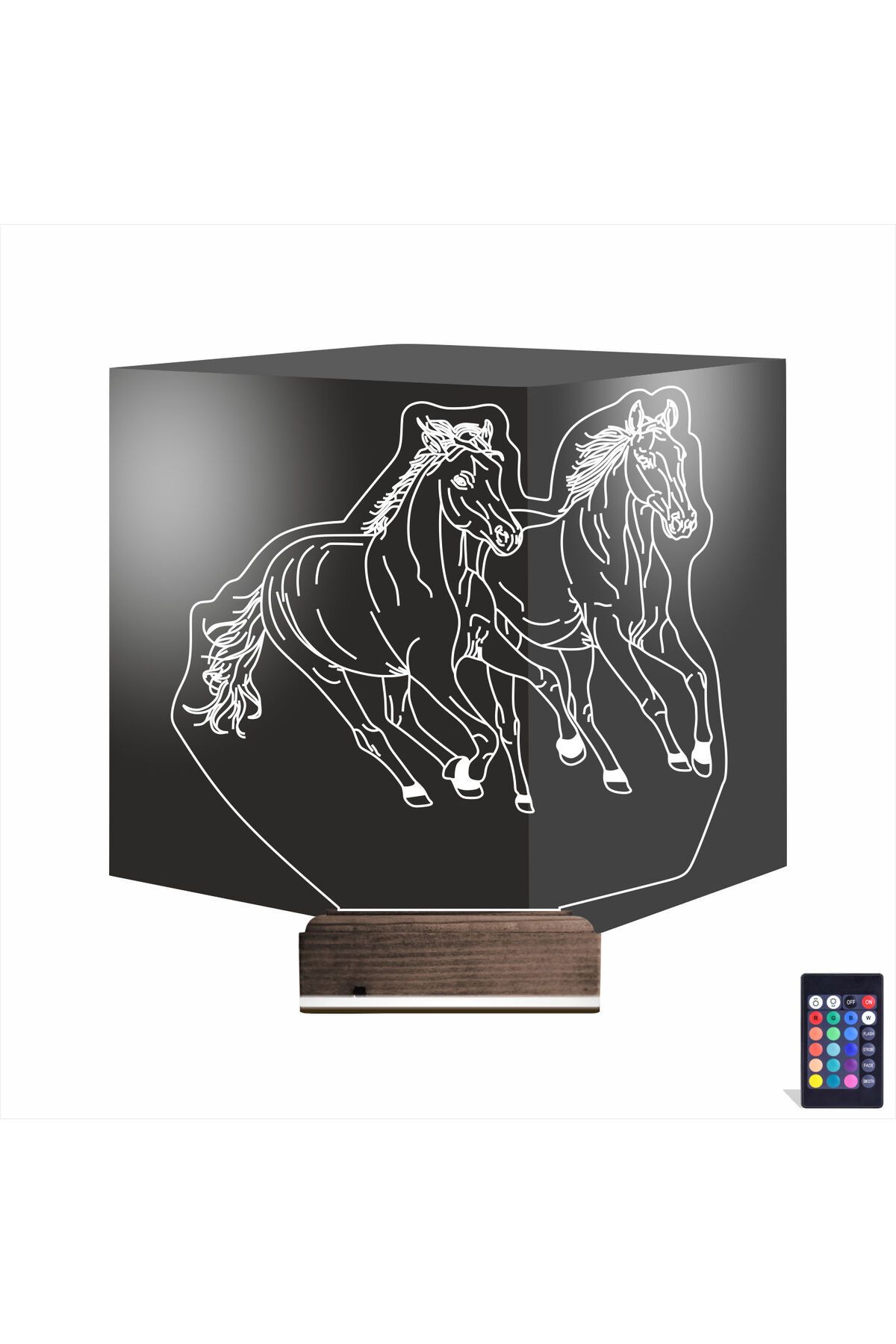 Kirppi 3d Lamba At Tasarım V5 Masa Gece Lambası