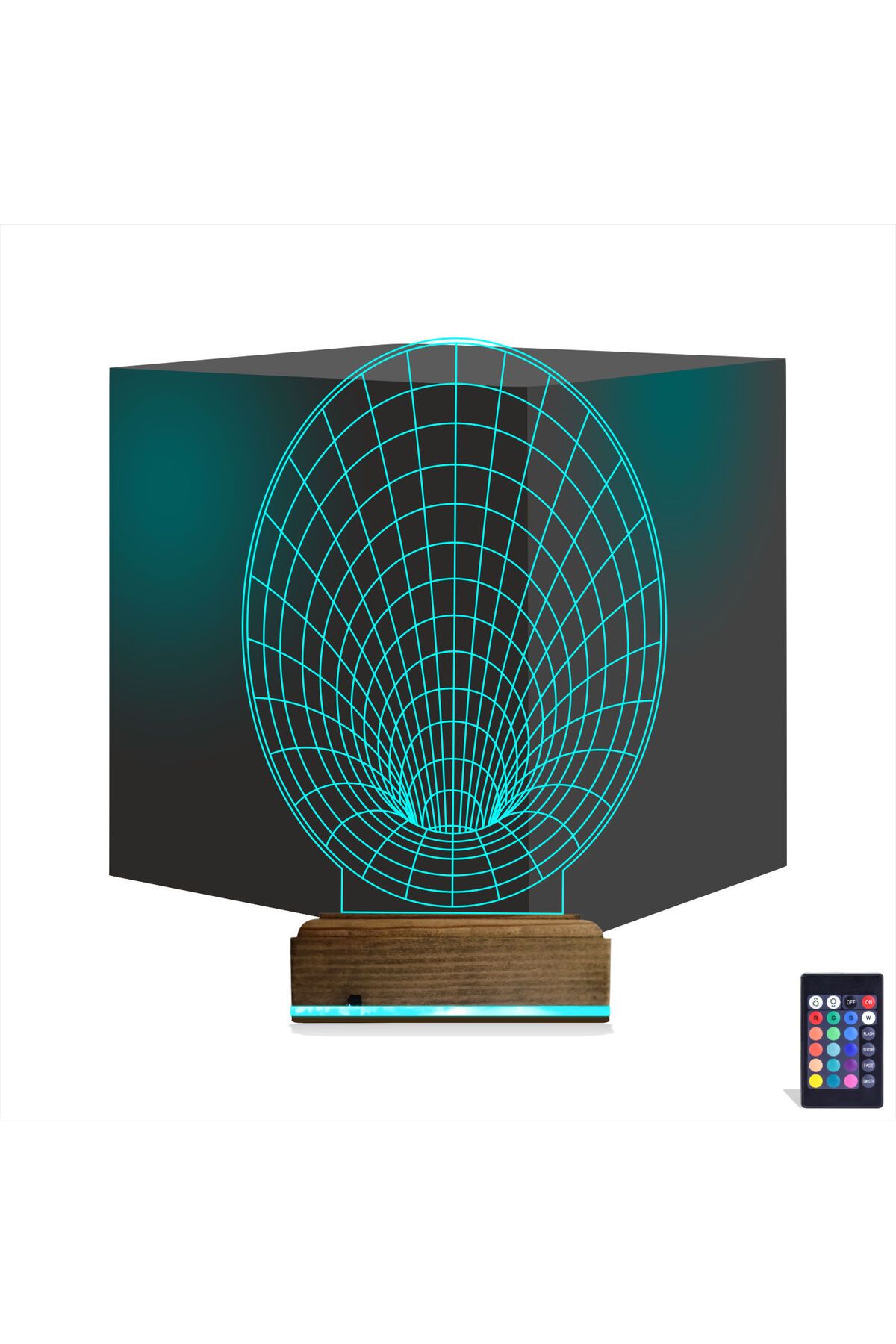 Kirppi 3d Lamba Geometrik Dekoratif V10 Masa Gece Lambası