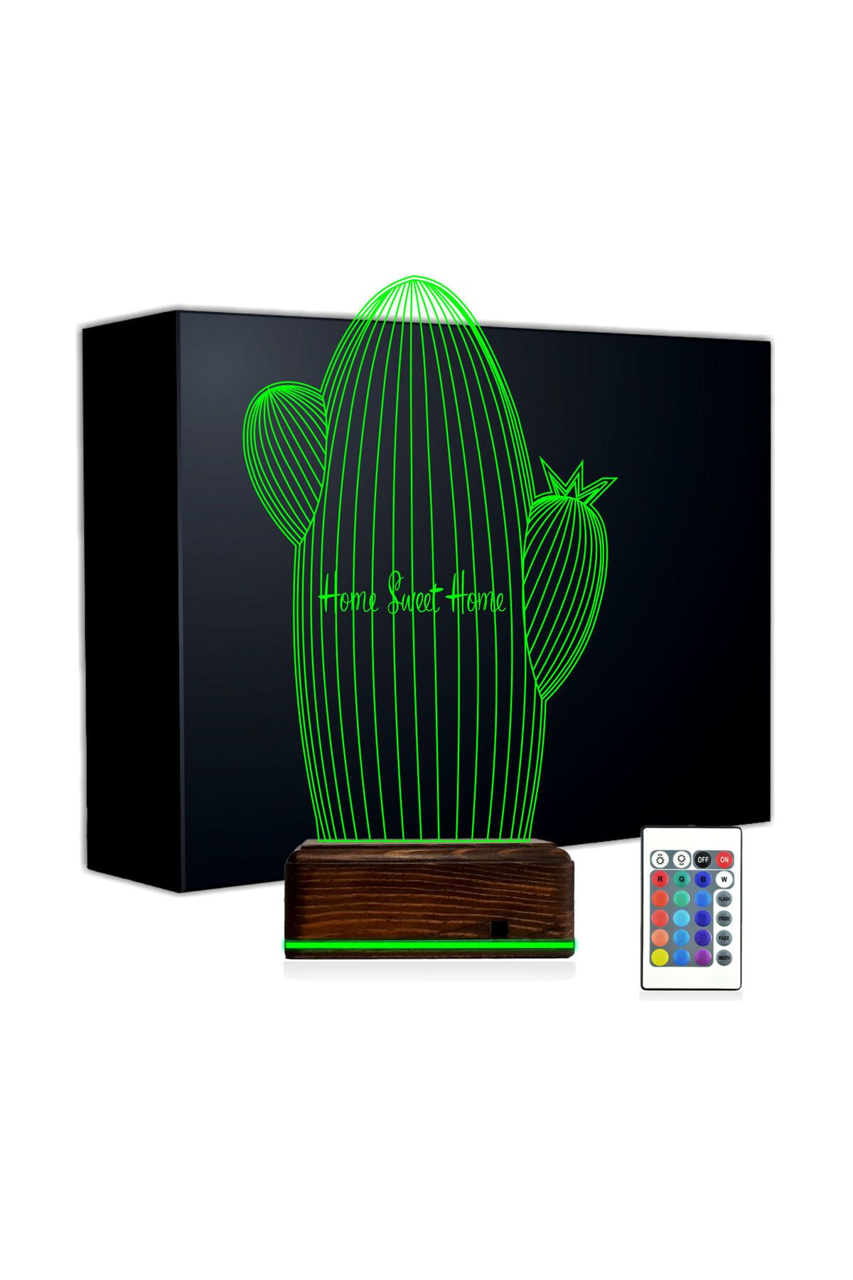 Kirppi 3d Lamba Kaktüs Çiçek Masa Gece Lambası