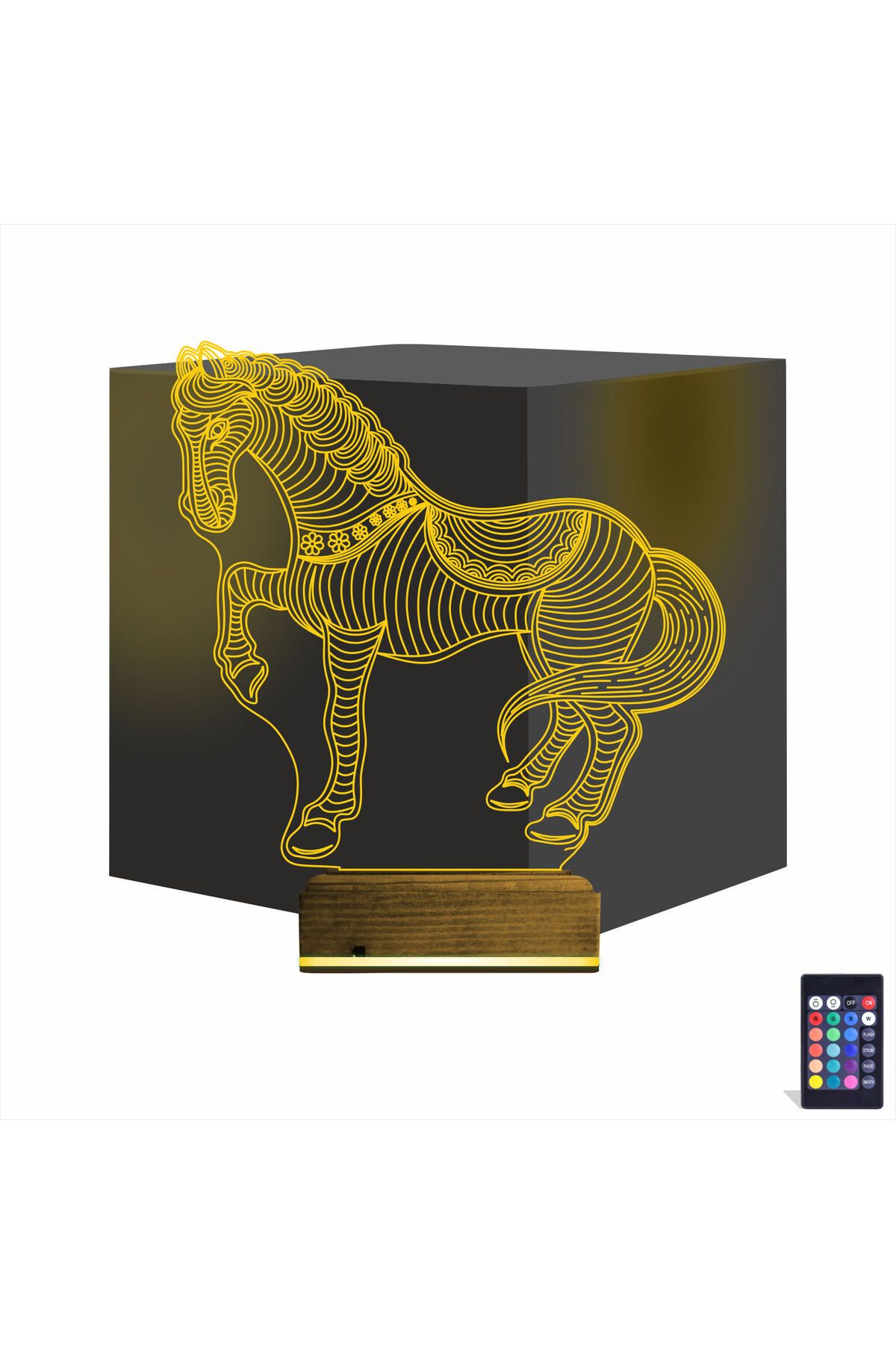 Kirppi 3d Lamba At Tasarım V4 Çocuk Odası Masa Gece Lambası