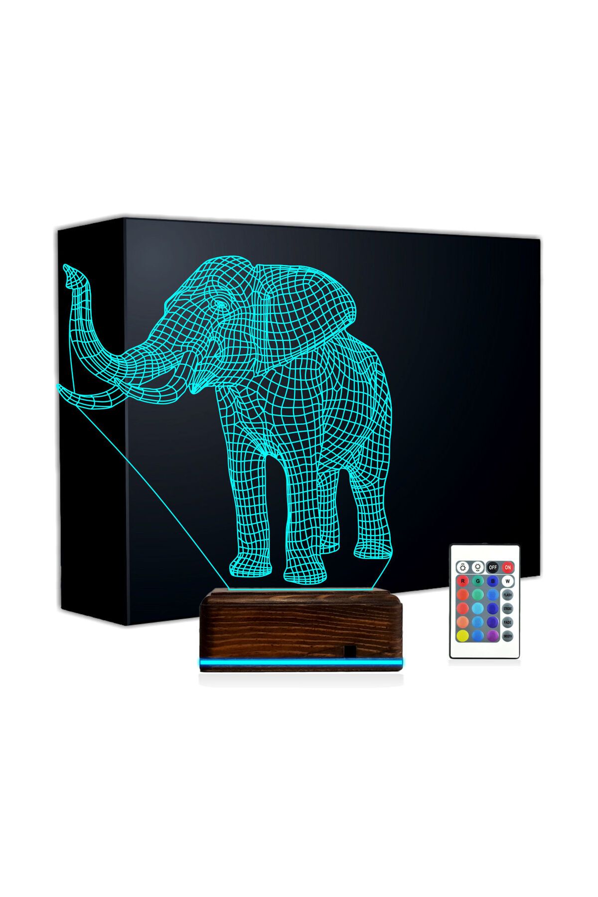 Kirppi 3d Lamba Fil Masa Gece Lambası