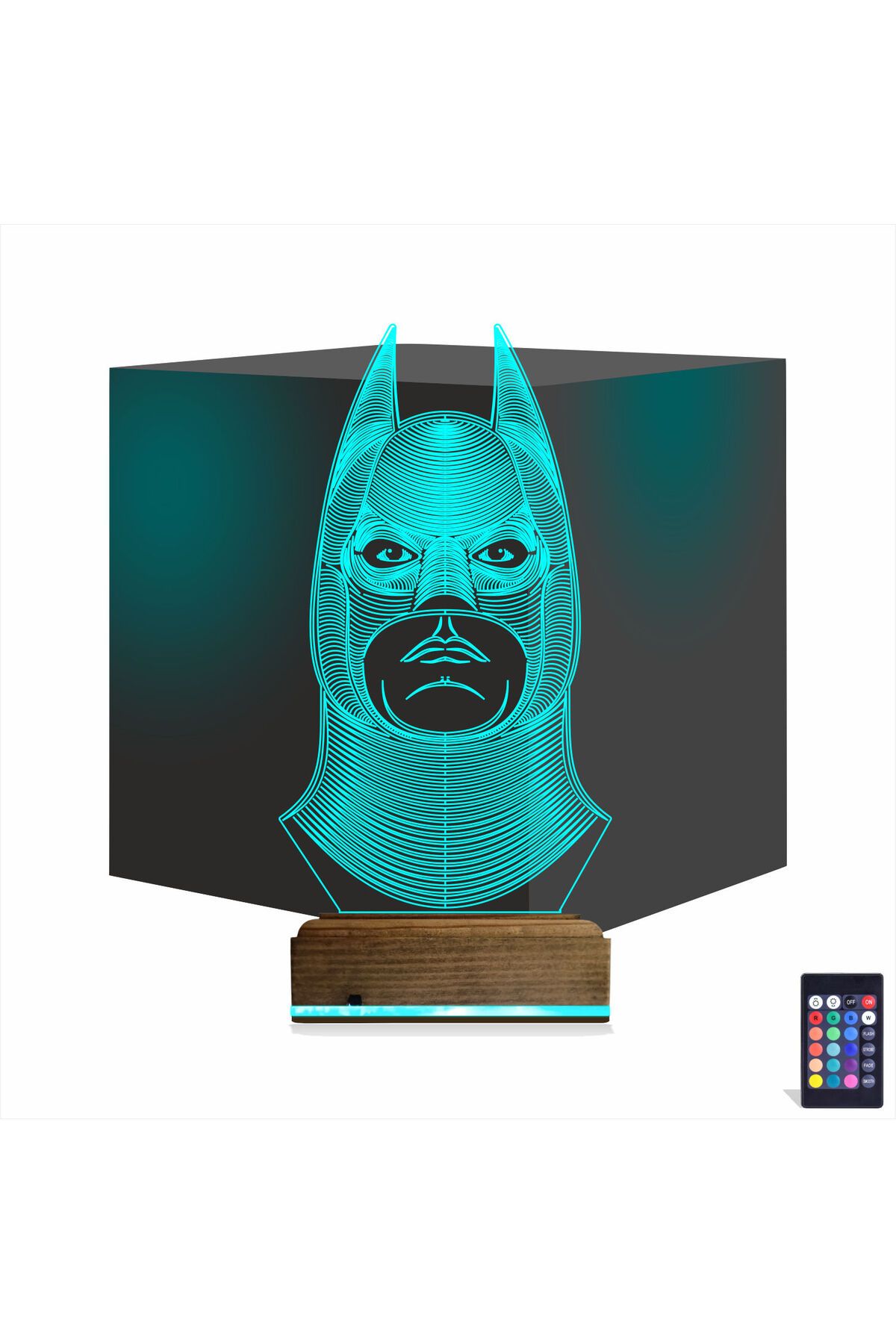 Kirppi 3d Lamba Batman Çizgi Karakter V2 Masa Gece Lambası