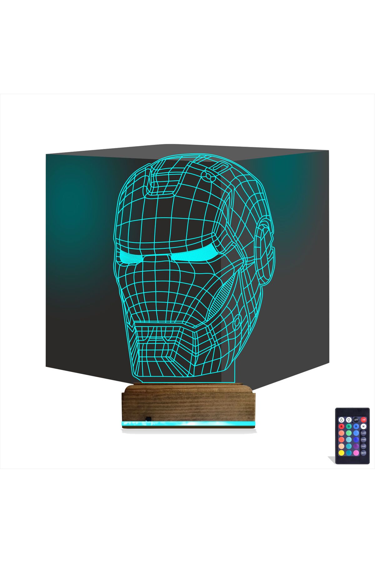 Kirppi 3d Lamba Ironman Robot Masa Gece Lambası
