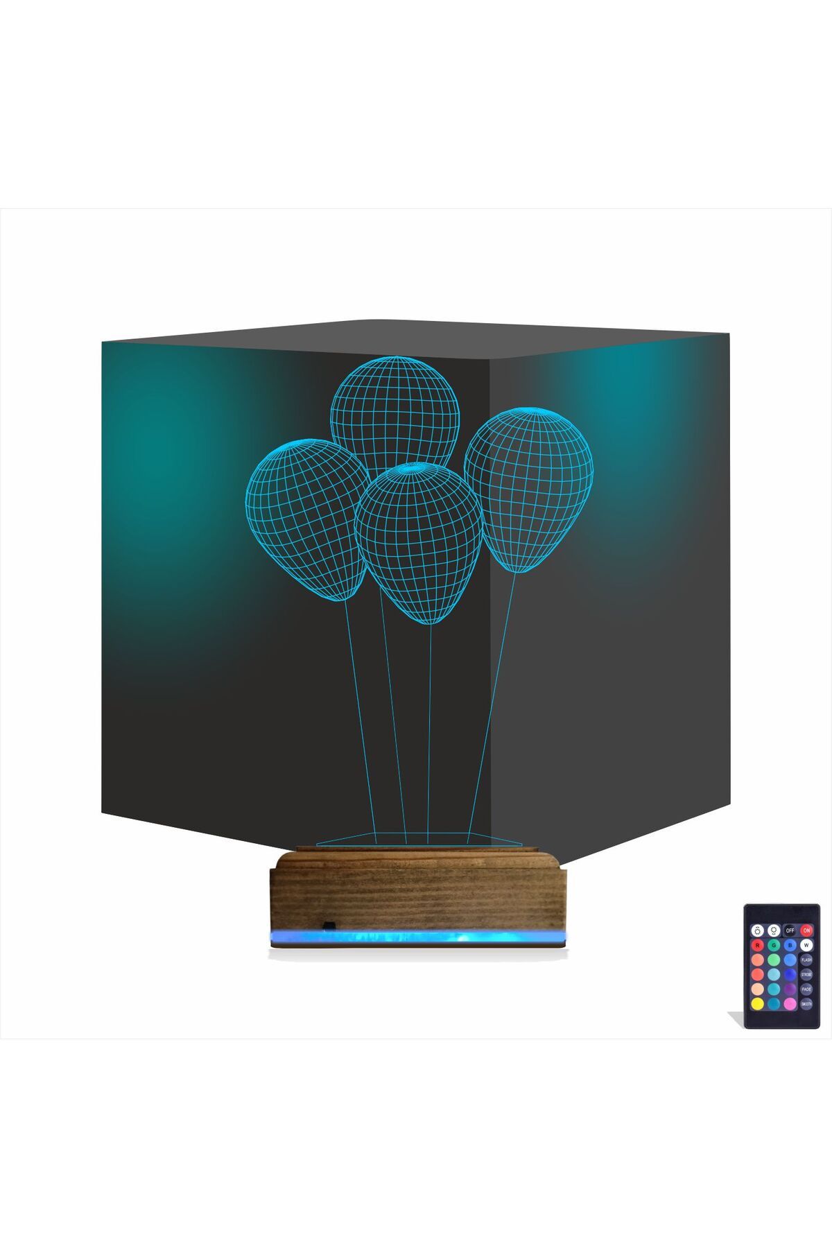 Kirppi 3d Lamba Balon Kutlama Doğum Günü Masa Gece Lambası