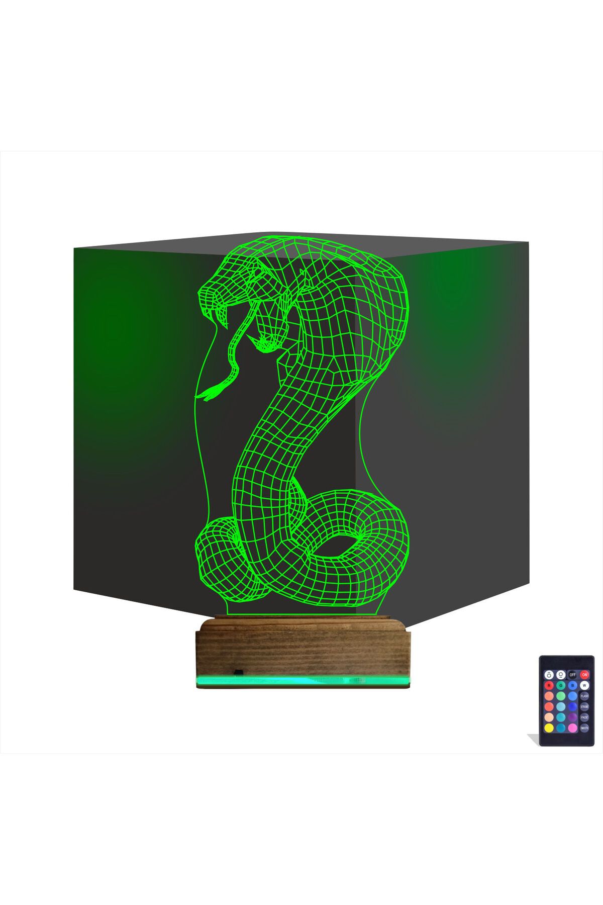 Kirppi 3d Lamba Kobra Yılan Masa Gece Lambası