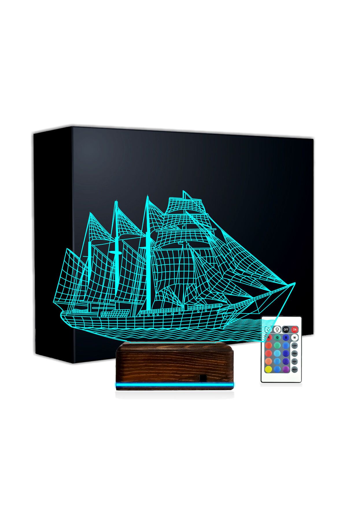 Kirppi 3d Lamba Gemi Kaptan V1 Masa Gece Lambası