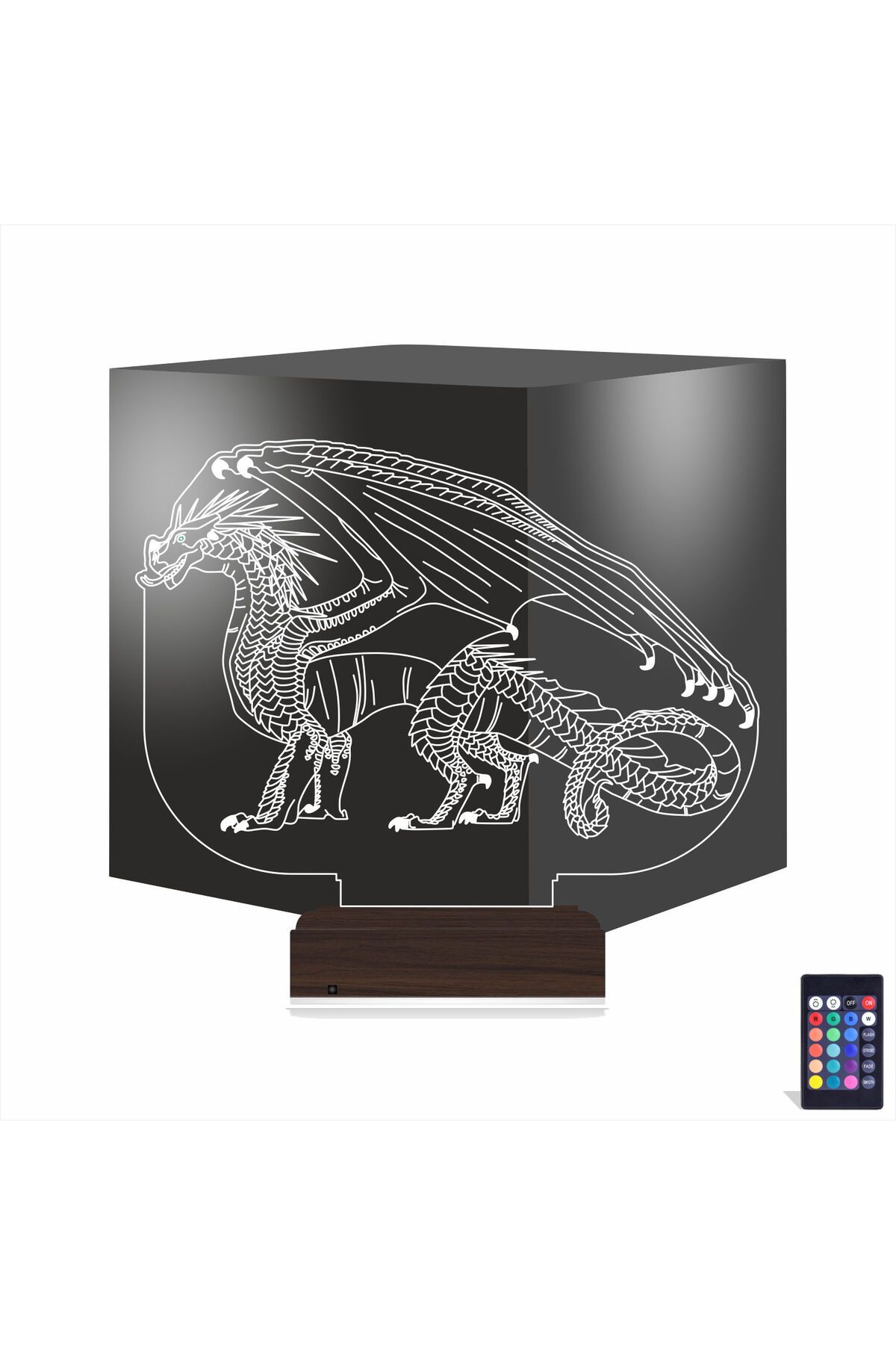 Kirppi 3d Lamba Ejderha V2 Lamba Masa Gece Lambası