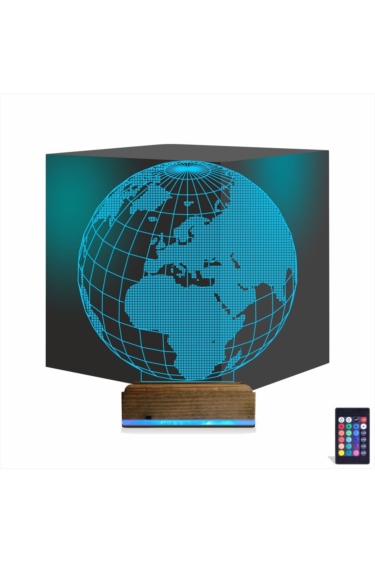 Kirppi 3d Lamba Dünya Globe Masa Gece Lambası