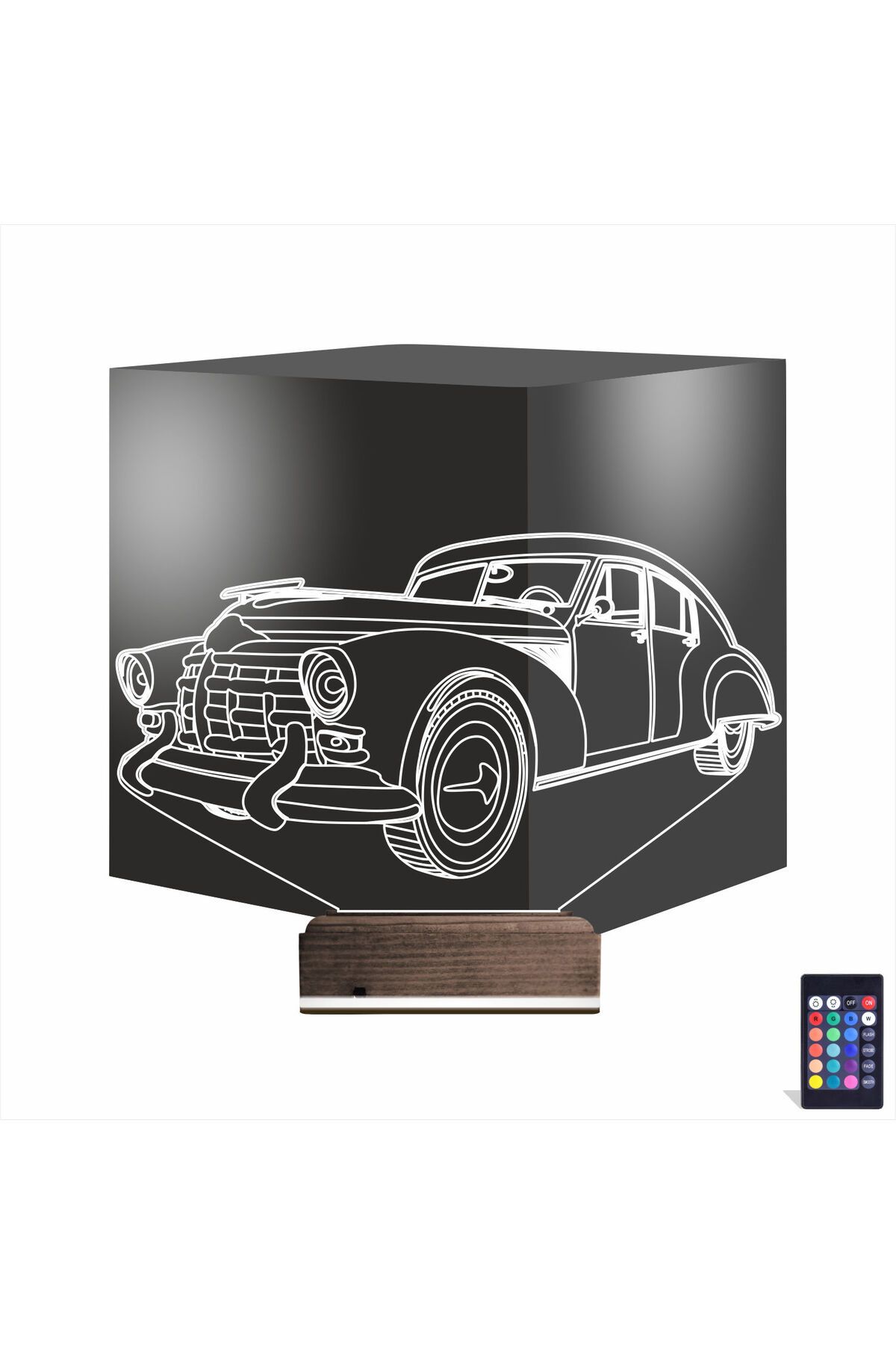 Kirppi 3d Lamba Klasik Araba V1 Masa Gece Lambası