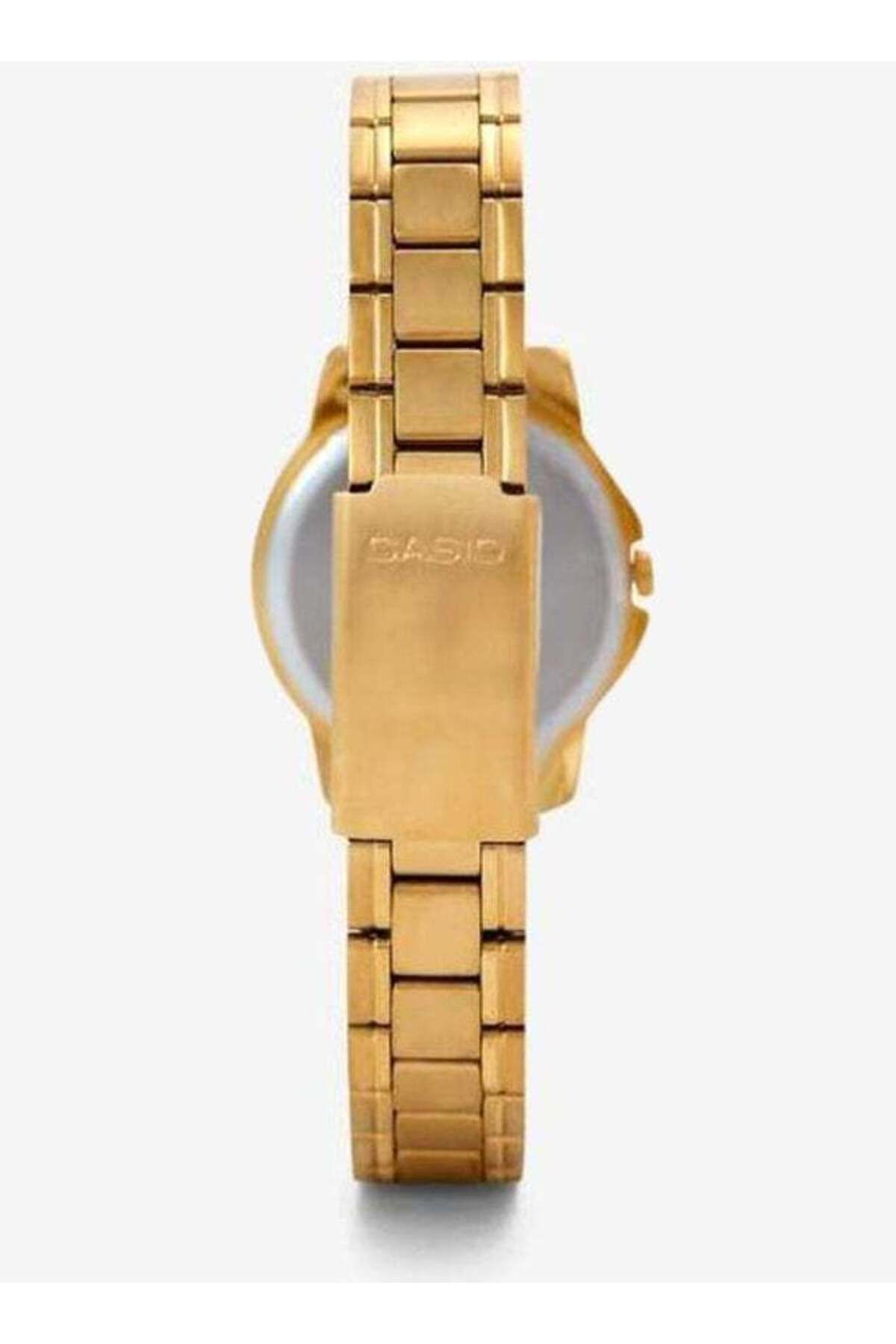 Casio-Casio Analog Couple Watch with Gold Hands MTP/LTP-V004G-1BUDF 6