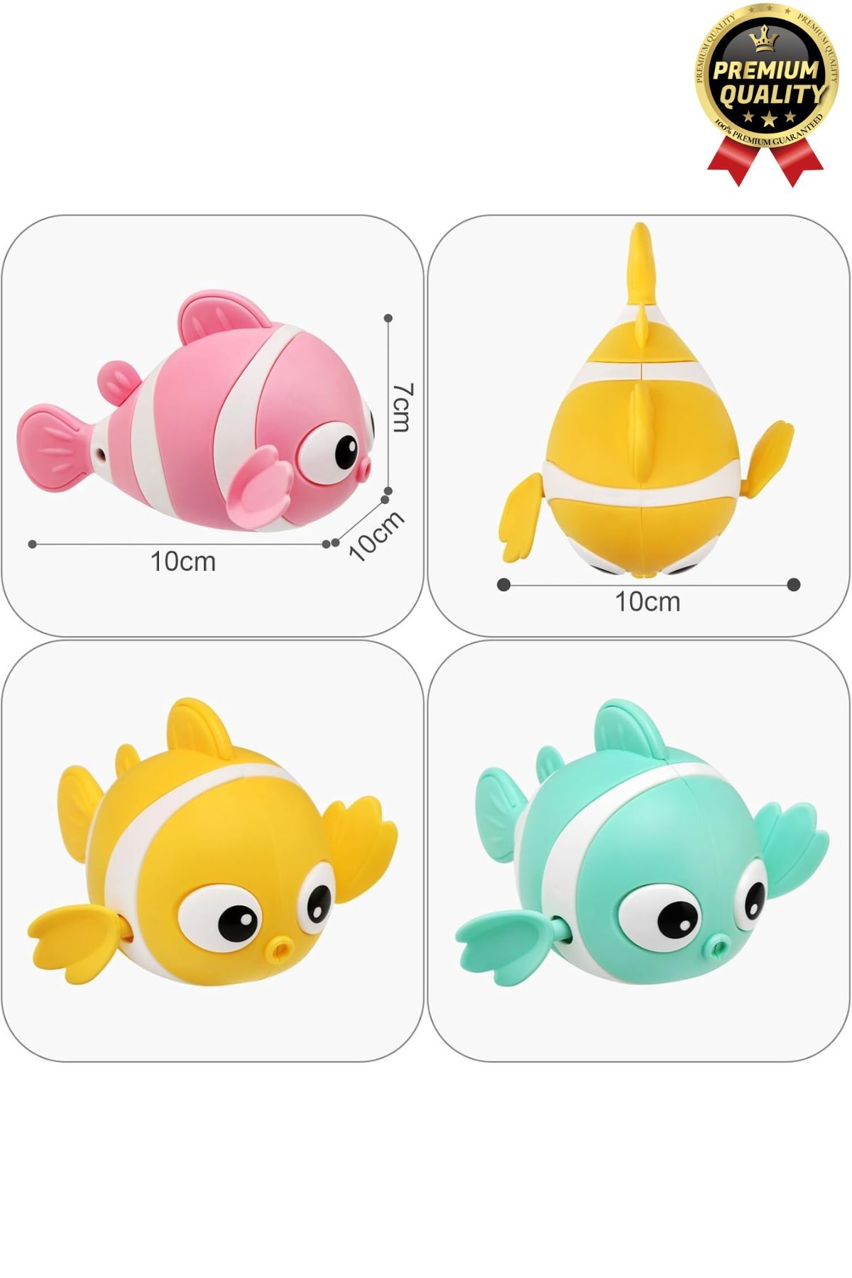 Svein Özel Üretim Banyo Arkadaşı Eğlenceli Bebek Çocuk Renkli Oyuncak Kurmalı Yüzen Hareketli Banyo Balığı fotoğrafı 6 (önizleme)