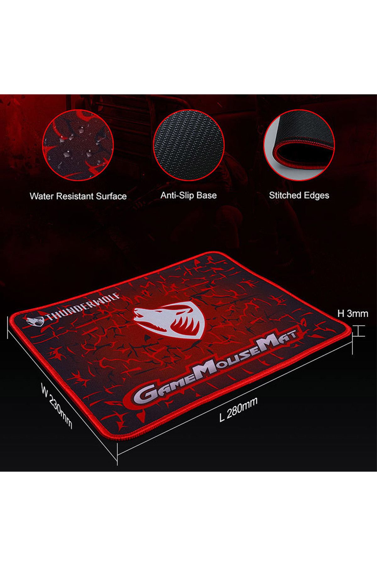 T-WOLF-3-in-1 Gaming Keyboard and Mouse MousePad Combo, 104 Key RGB Backlit Mechanical-Feel Keyboard 6
