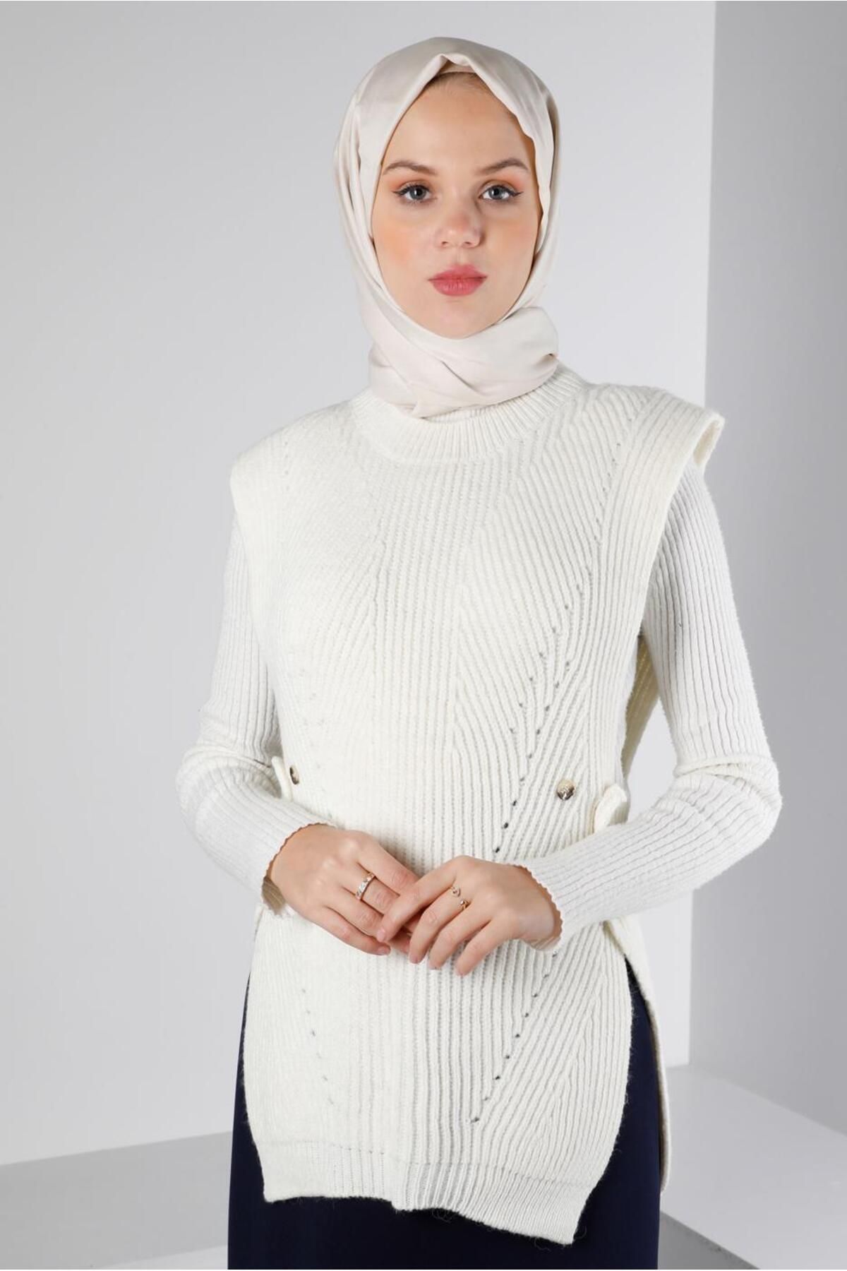 بافتنی دکمه دار تابستانی 43245 Alvina