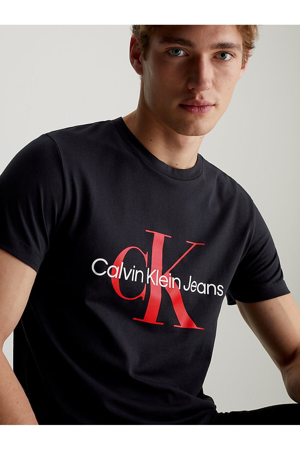 Calvin Klein-Ανδρικό μπλουζάκι Core Monologo Slim 5