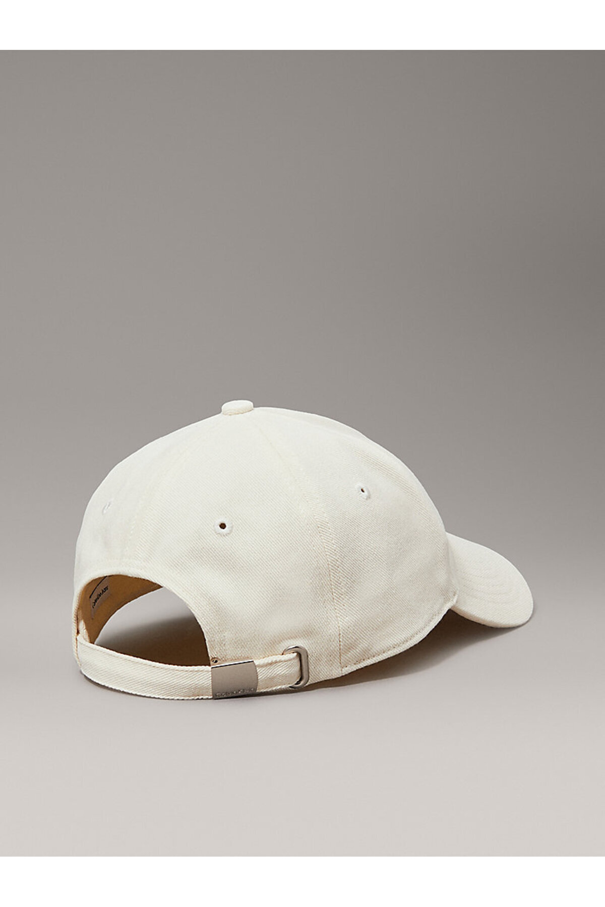 Calvin Klein-Women's Ck Embroidered Cream Baseball Style Hat 2
