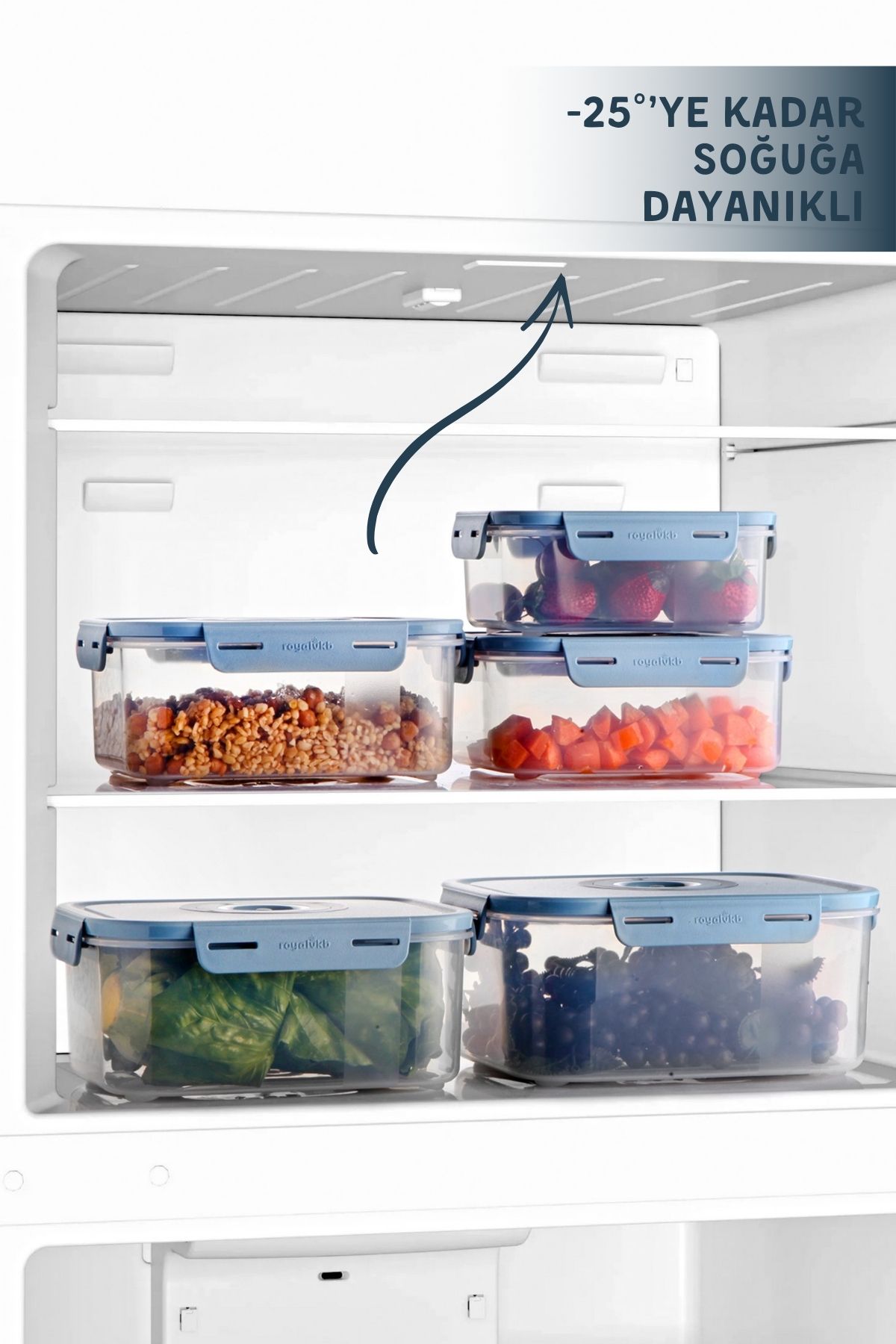 Nandy Home-Set of 4 Vacuum Lid Storage Containers 900ml That Can Be Used in Microwave and Freezer. 5