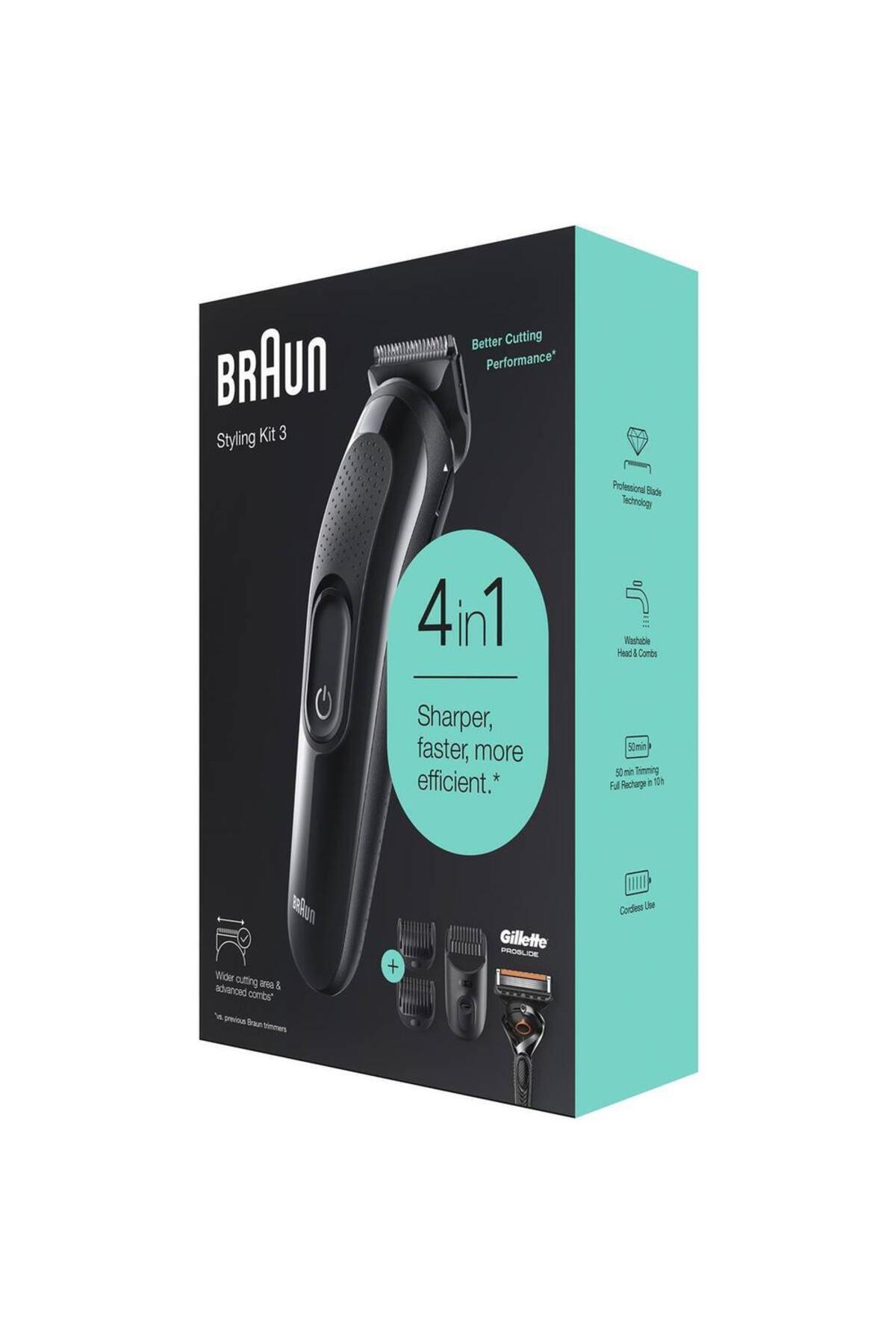 Braun-Braun Styling Kit3 SK3300 beard trimmer, 4-in-1 for men, 2 accessories 2