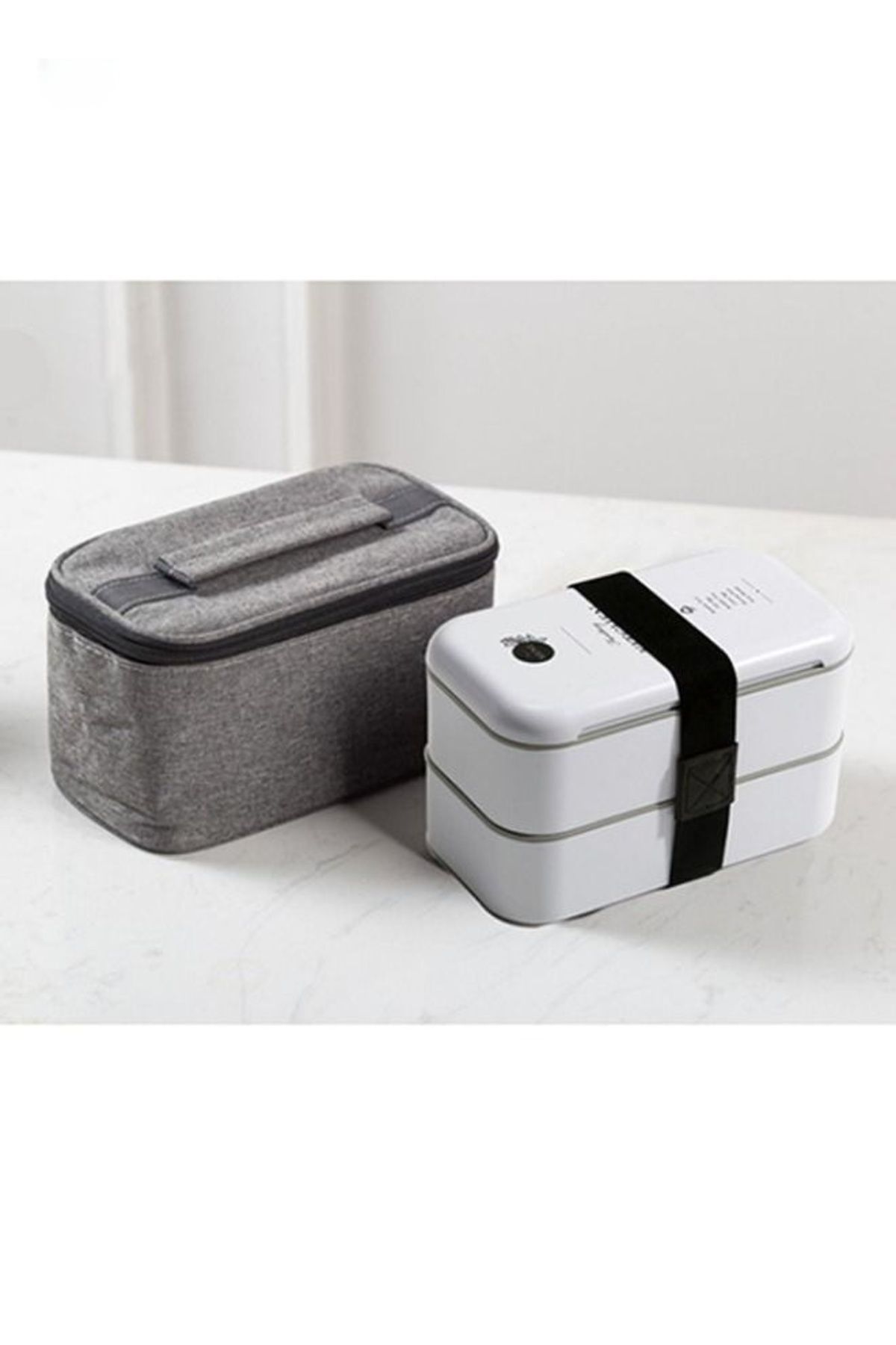 COOYA-Bento Box,Lunch Box, Double Deck Environmental Food Container With Storage Bag 1