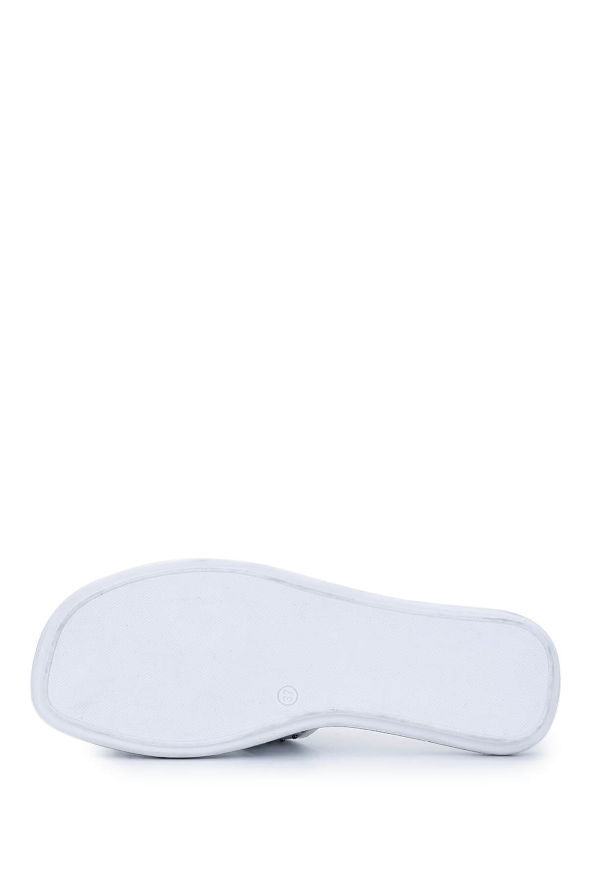 Tamer Tanca-Women's Genuine Leather Gray Flat Slippers 4