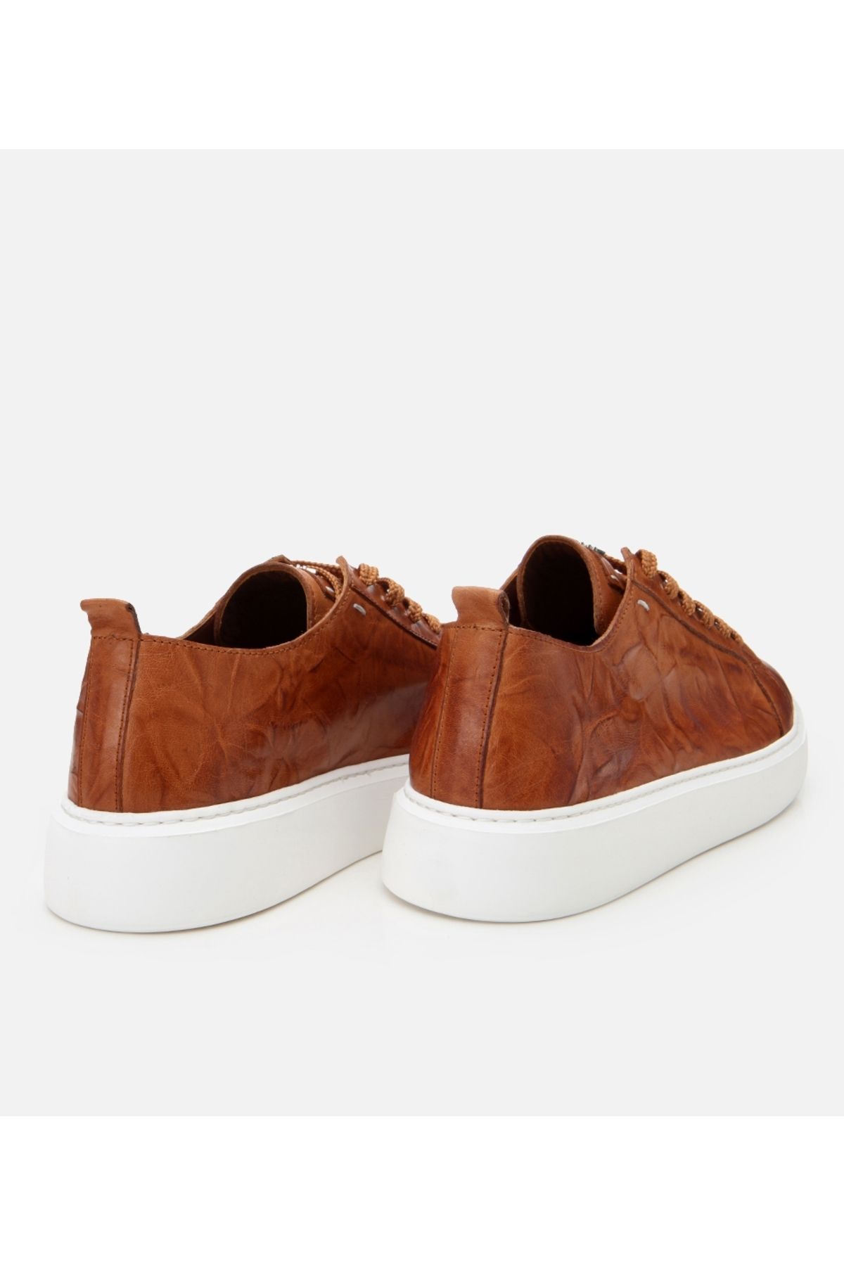 Hotiç-Men's Leather Tan Light Sole Sports Shoes 6