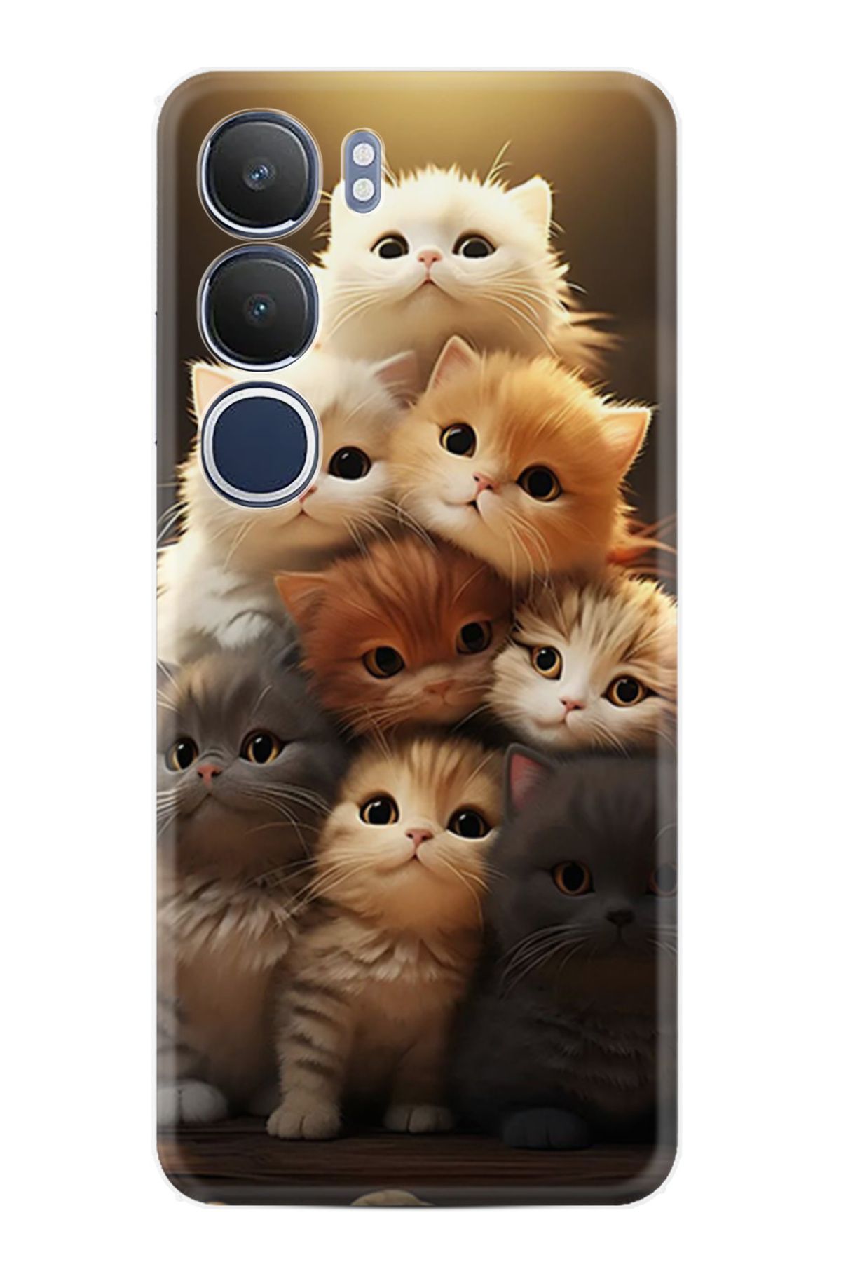 Kılıfland Vivo Y19S Kılıf Boutique Baskılı Resimli Kedicikler Pcode -027