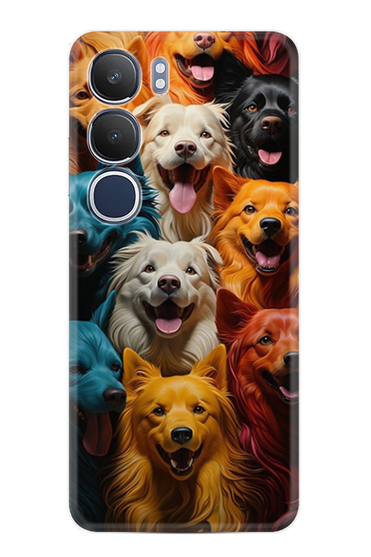 Kılıfland Vivo Y19S Kılıf Boutique Baskılı Resimli Köpekçikler Pcode -026