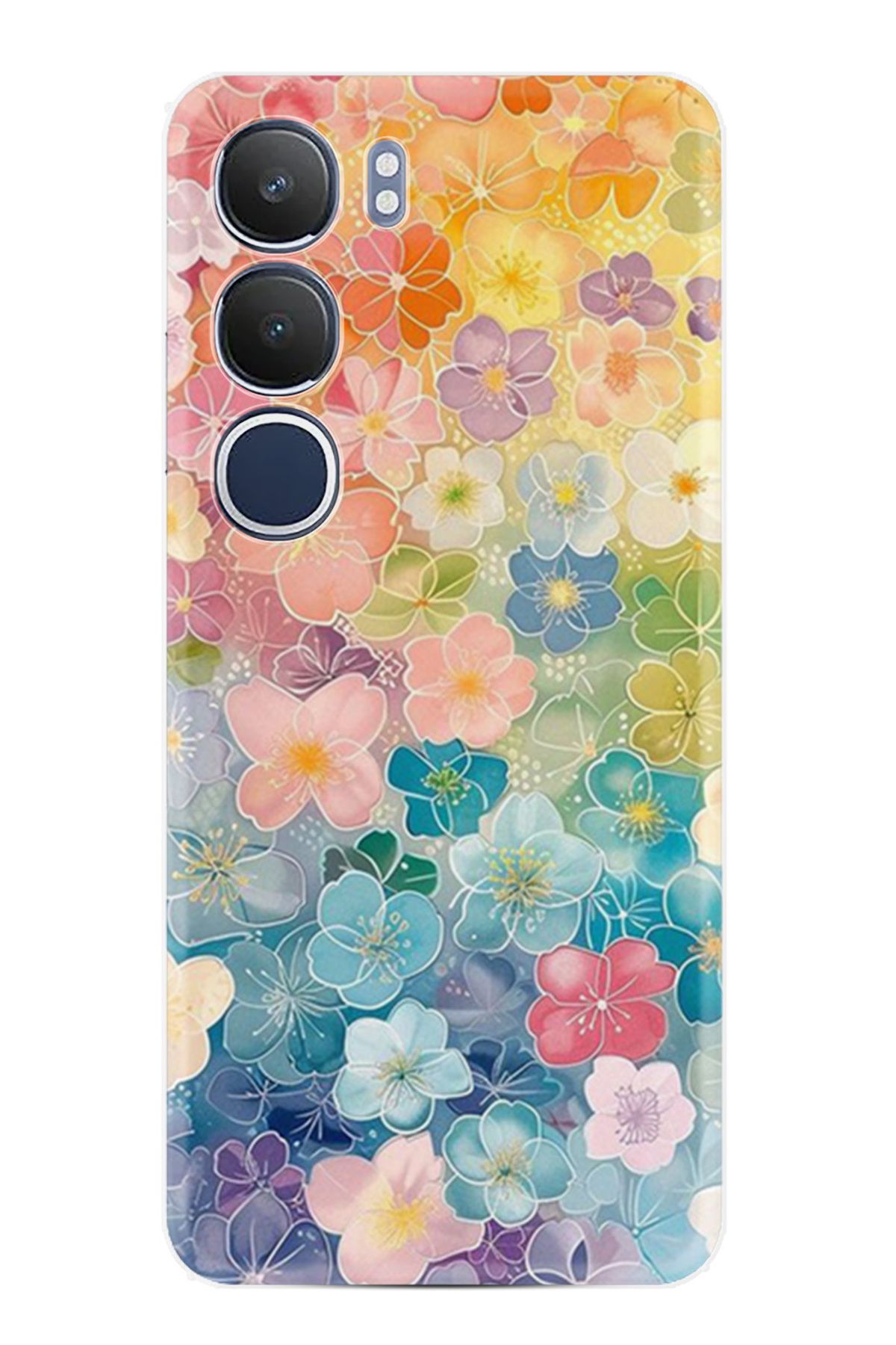 Kılıfland Vivo Y19S Kılıf Boutique Baskılı Resimli Şahane Çiçekler Pcode -063