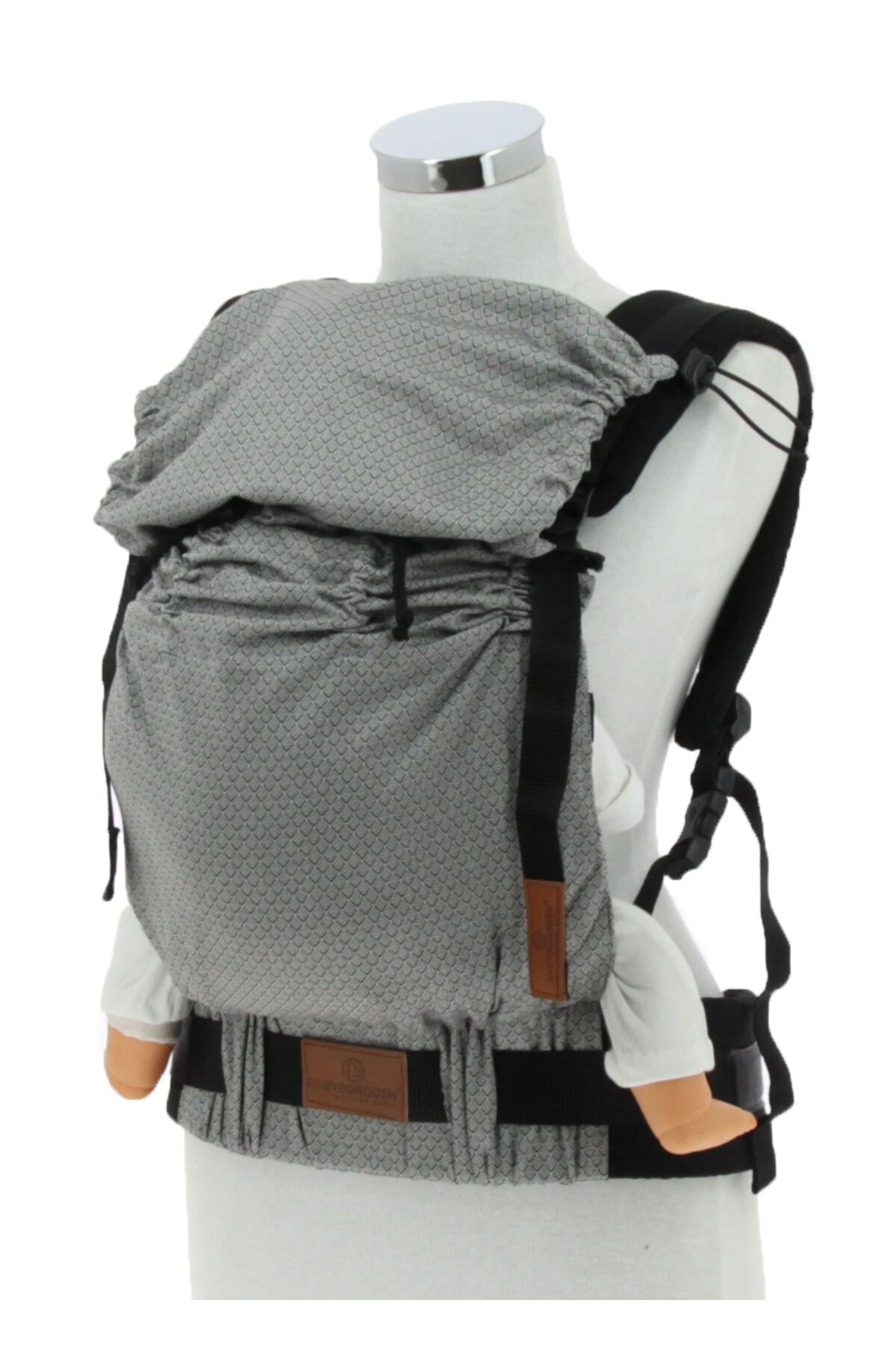 Boroosh Baby Bebekle Büyüyen %100 Pamuklu 0-4 Yaş Gri-nest New Age Ergonomik Bebek Kangurusu fotoğrafı 4 (önizleme)