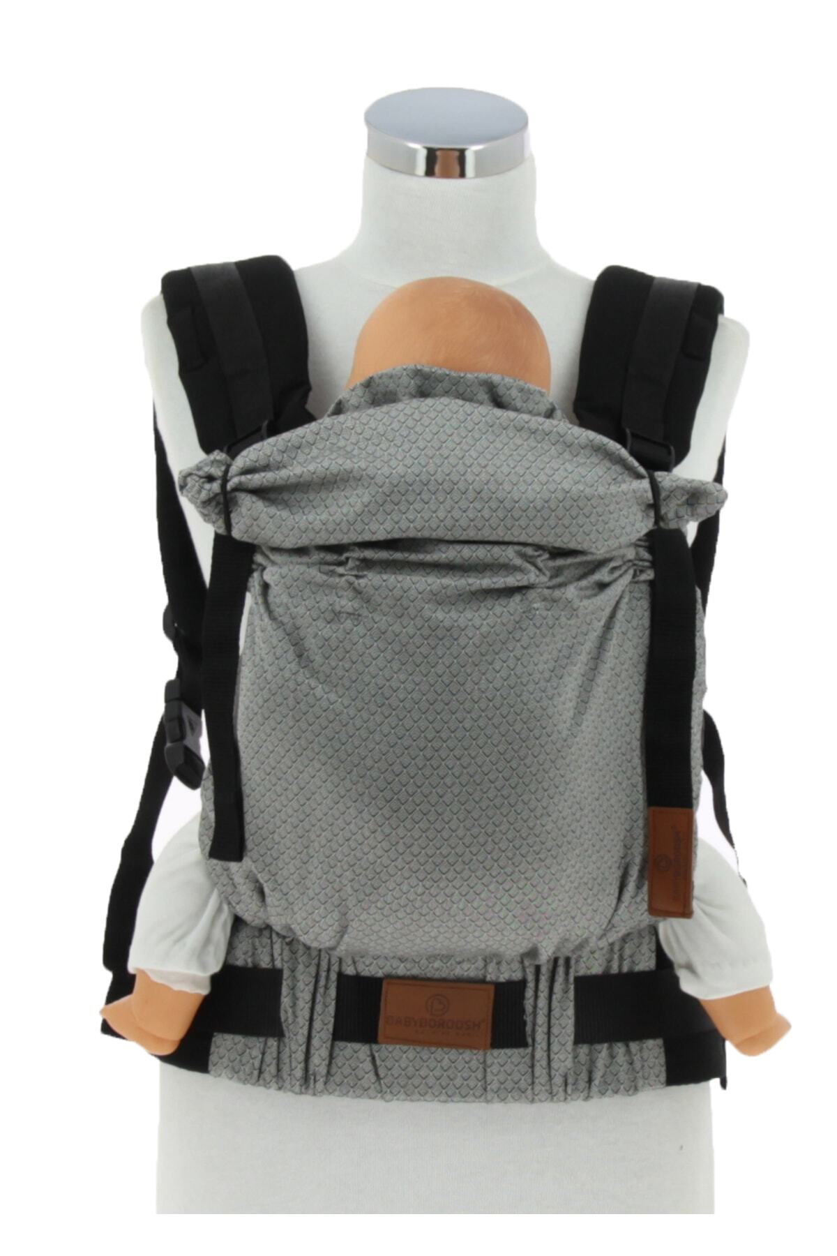 Boroosh Baby Bebekle Büyüyen %100 Pamuklu 0-4 Yaş Gri-nest New Age Ergonomik Bebek Kangurusu fotoğrafı 2 (önizleme)