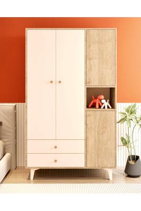 Mymob Lunetta 3 Kapılı Gardrop Safirmeşe-vizon Bej