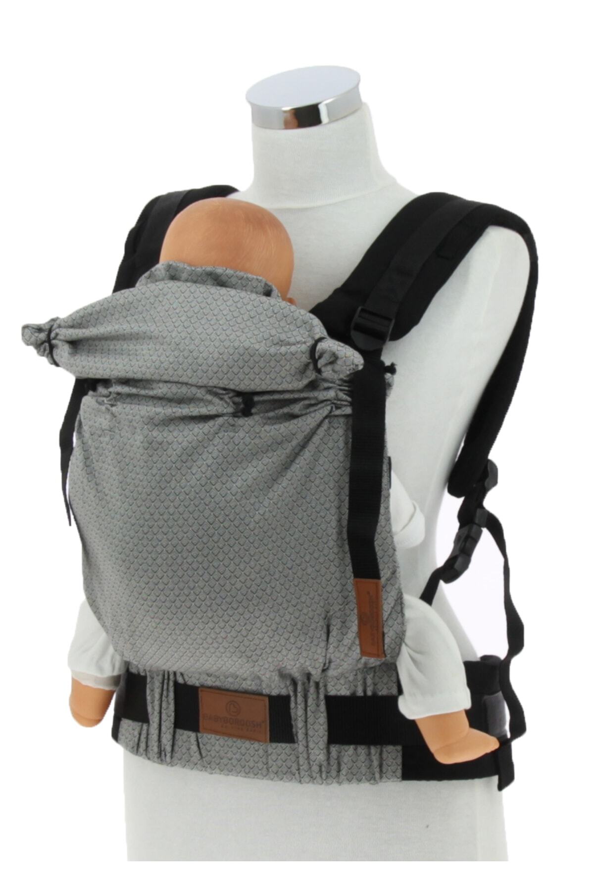 Boroosh Baby Bebekle Büyüyen %100 Pamuklu 0-4 Yaş Gri-nest New Age Ergonomik Bebek Kangurusu fotoğrafı 3 (önizleme)