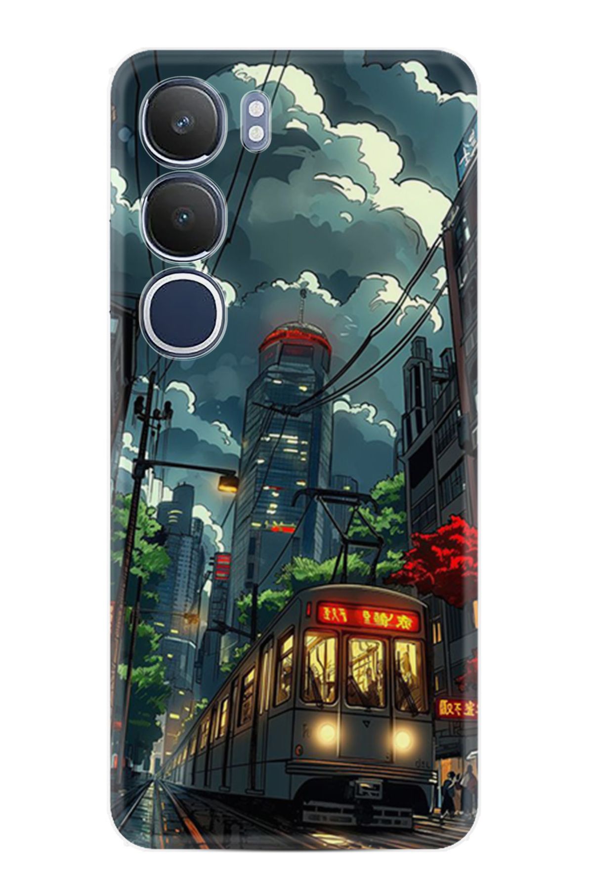 Kılıfland Vivo Y19S Kılıf Boutique Baskılı Resimli Train Pcode -049