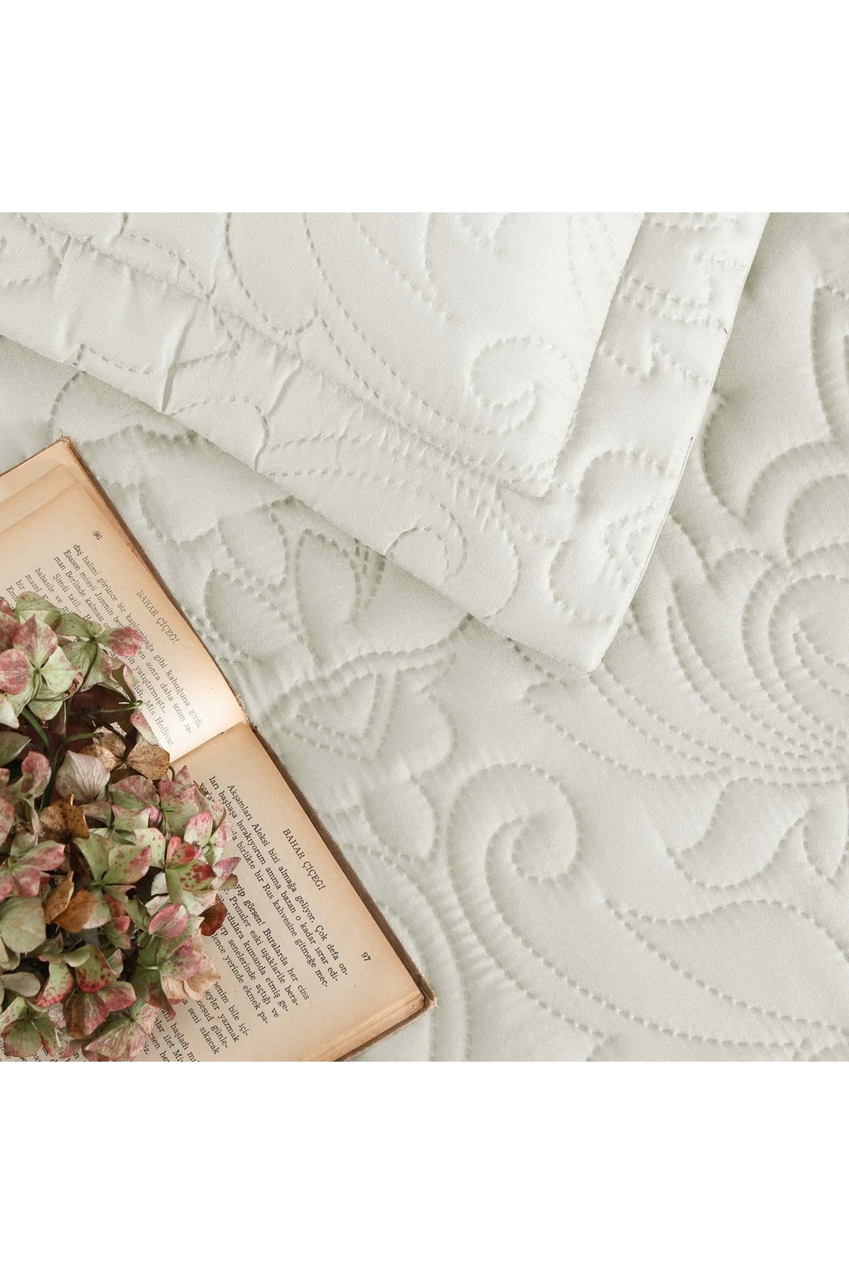 Taç-Gala Single Bedspread Set Ecru 2