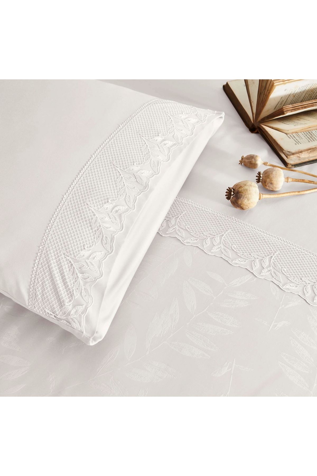 Taç-Set cuvertură dublă Clarette Jacquard Ecru 2
