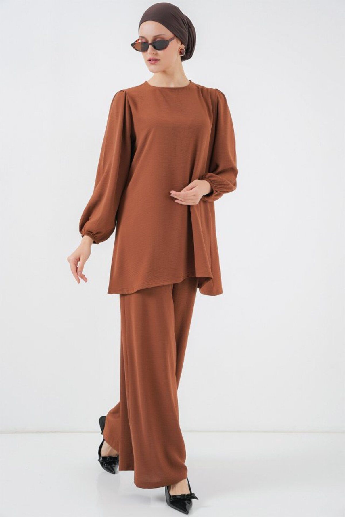 Albayrak Ayrobin Tunik Pantolon Alt Üst Takım 6712 - Sütlü Kahve