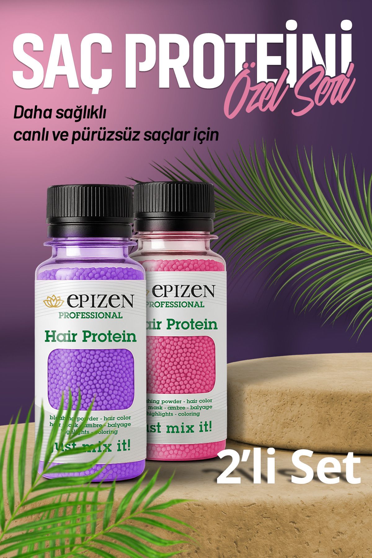 EPİZEN 2 Adet Vitamin Destekli Kokulu Mucizevi / Saç Bakım Proteini - Pürüzsüz Saçlar İçin