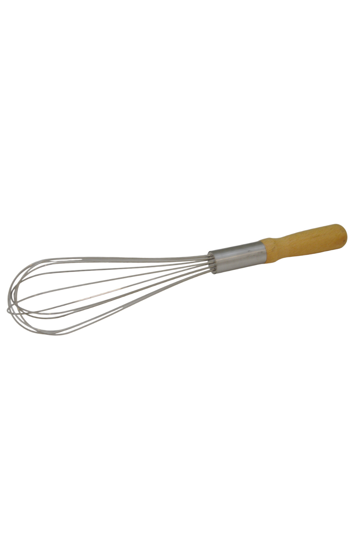 Generic-Stainless steel hand whisk with wooden handle 1