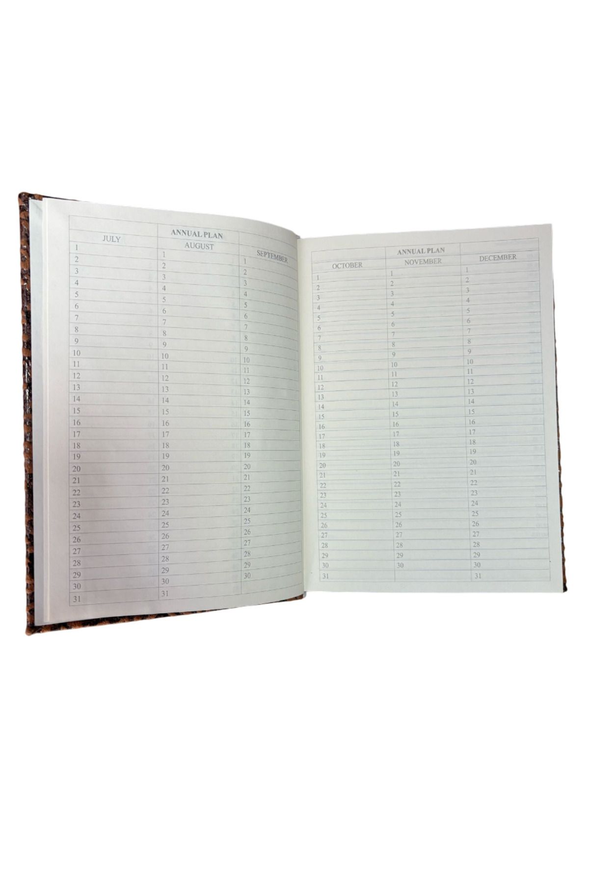 Adalinhome-Lizy Leopard Patterned Timeless Agenda and Accessory Bag (14*20 - 70 Sheets) 5