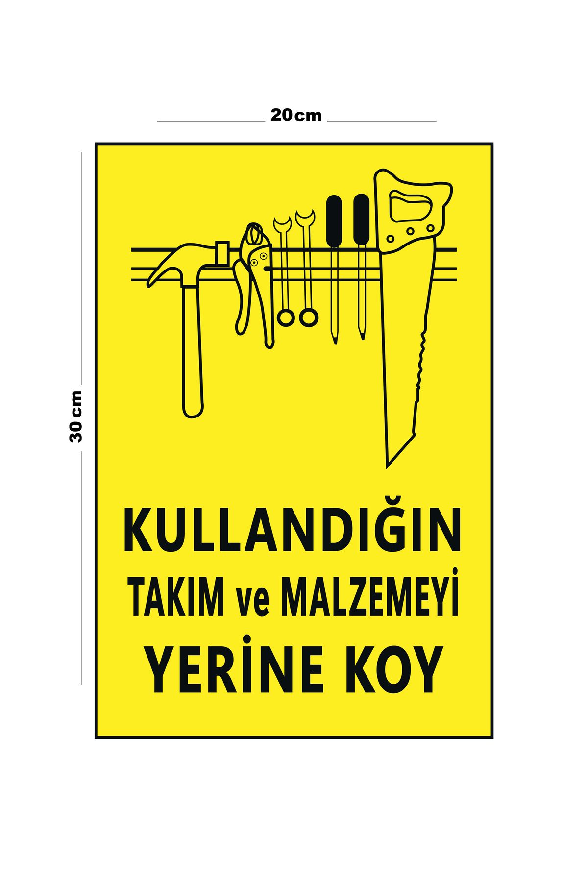 Lucena-Metal Replace the Tool and Material You Are Using 20cm X 30cm A4 Size Warning Sign Diversion 1