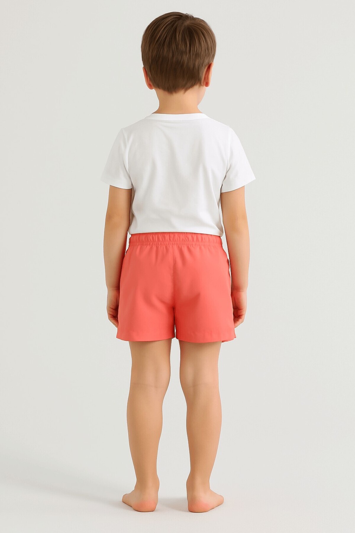 MARKAPIA-Boy's Pocketed Mesh Water Patterned Swim Shorts 2
