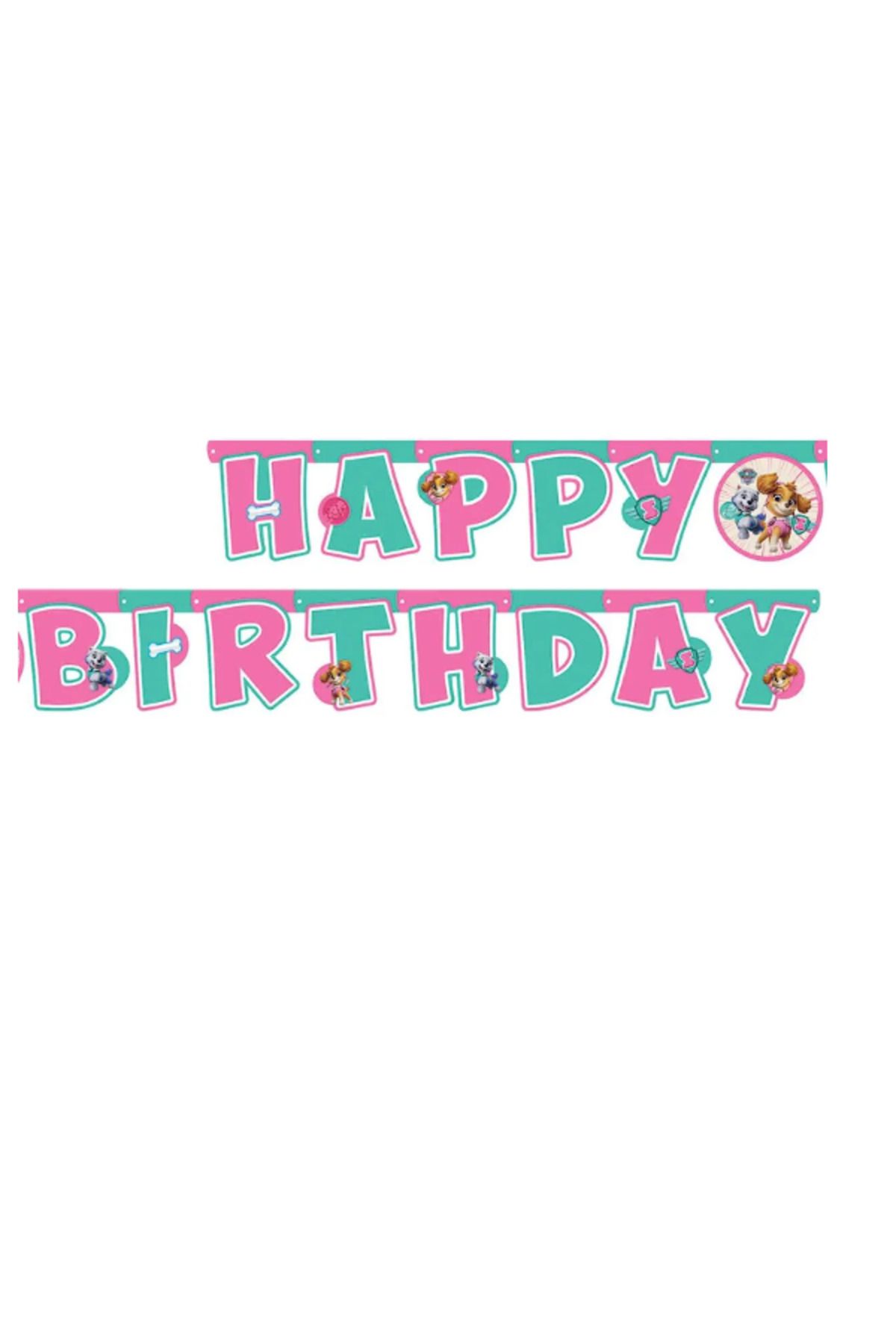 party mix Paw Patrol Skye Happy Birthday Yazısı | Paw Patrol Doğum Günü Süsleri | kız çocuk doğum günü