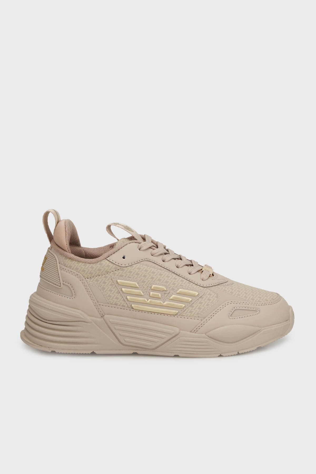 لوگو کفش کتانی با کفی ضخیم طلایی یونیسکس SHOES X8X221 XK437 R977 EA7