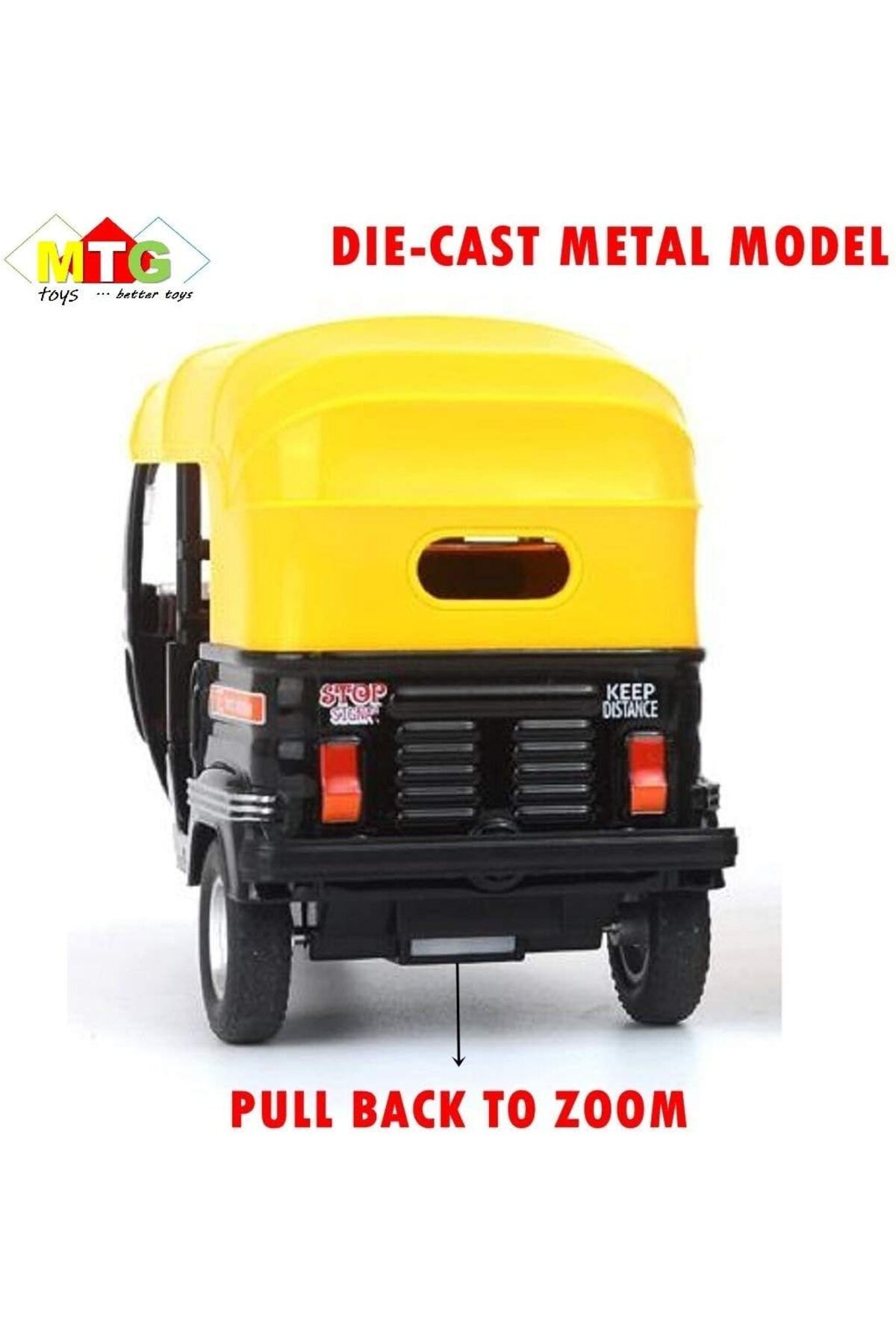 AWH-1: 14 Scale Auto Die Cast Metal Rickshaw Model (Multicolour) 3