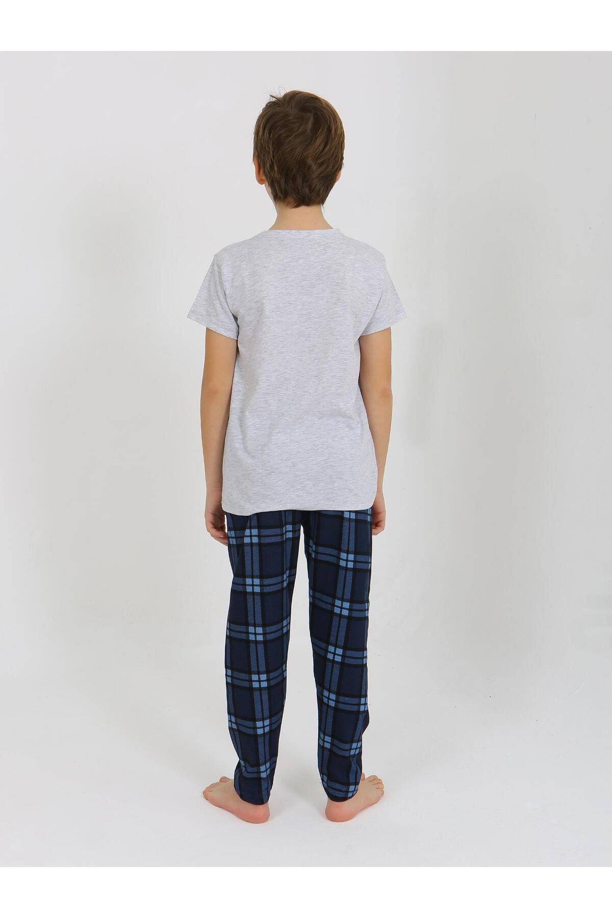 vitmo Erkek Çocuk Kısa Kollu %100 Pamuklu Pijama Takımı League fotoğrafı 4 (önizleme)