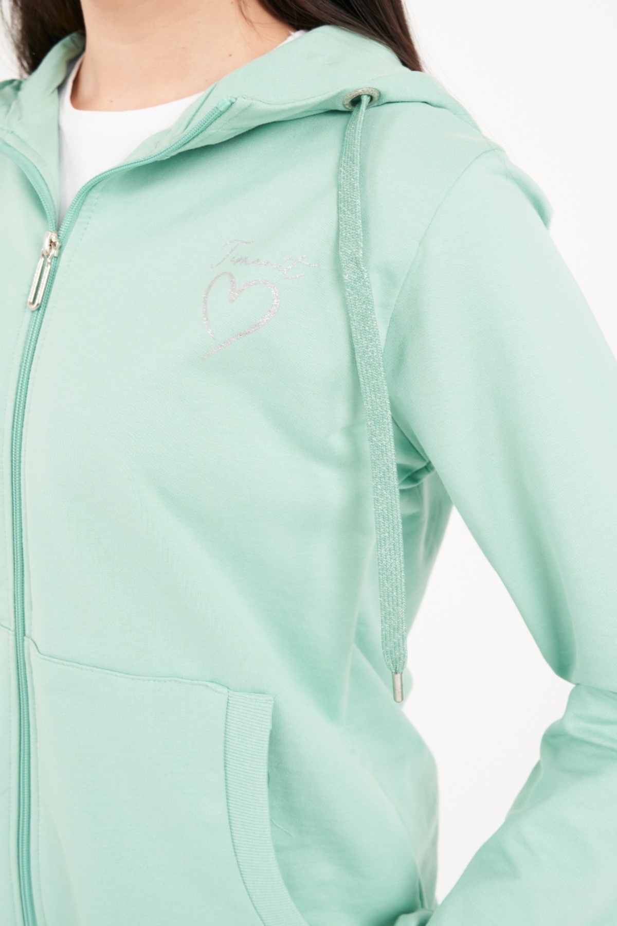 Timeout-Women's sweatshirt with zipper and hood 3