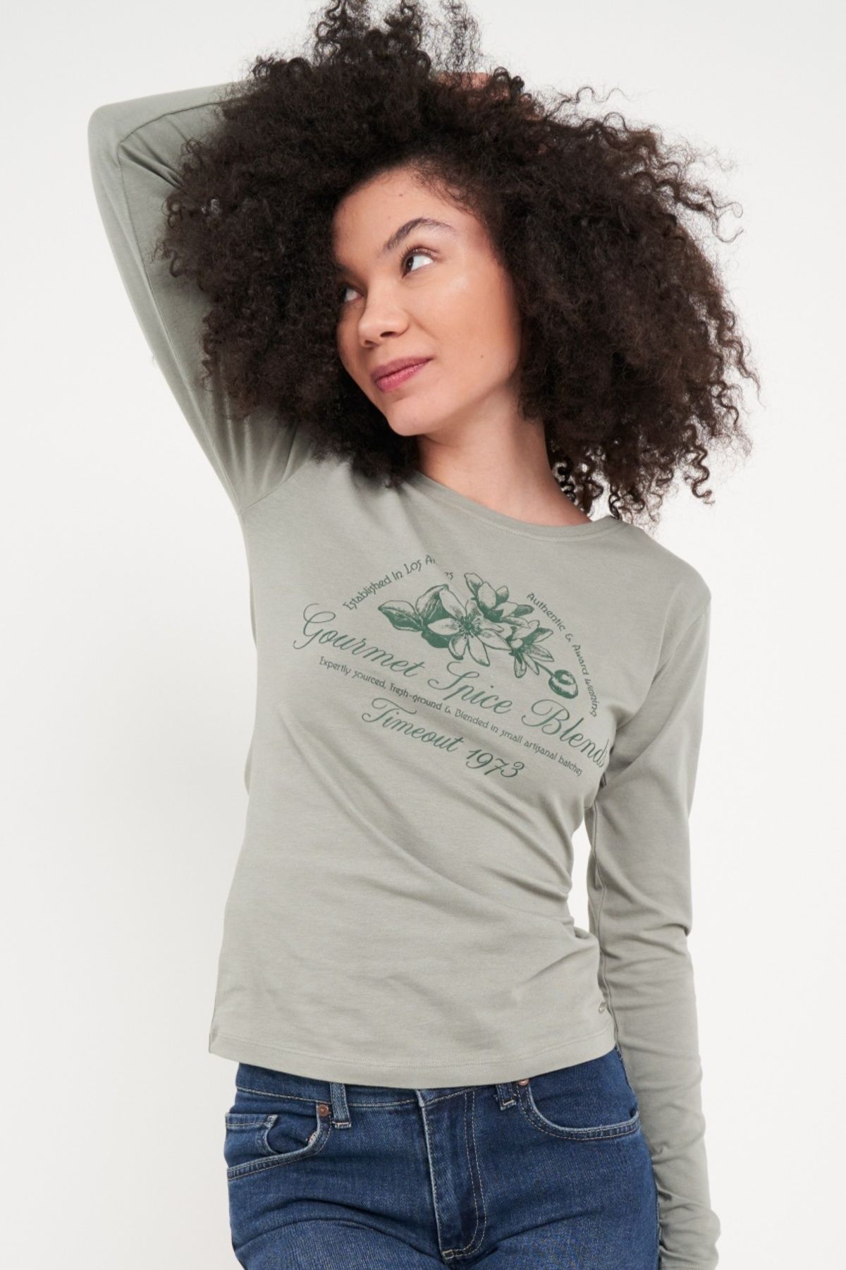 Timeout-Women's long-sleeved T-shirt with print 2