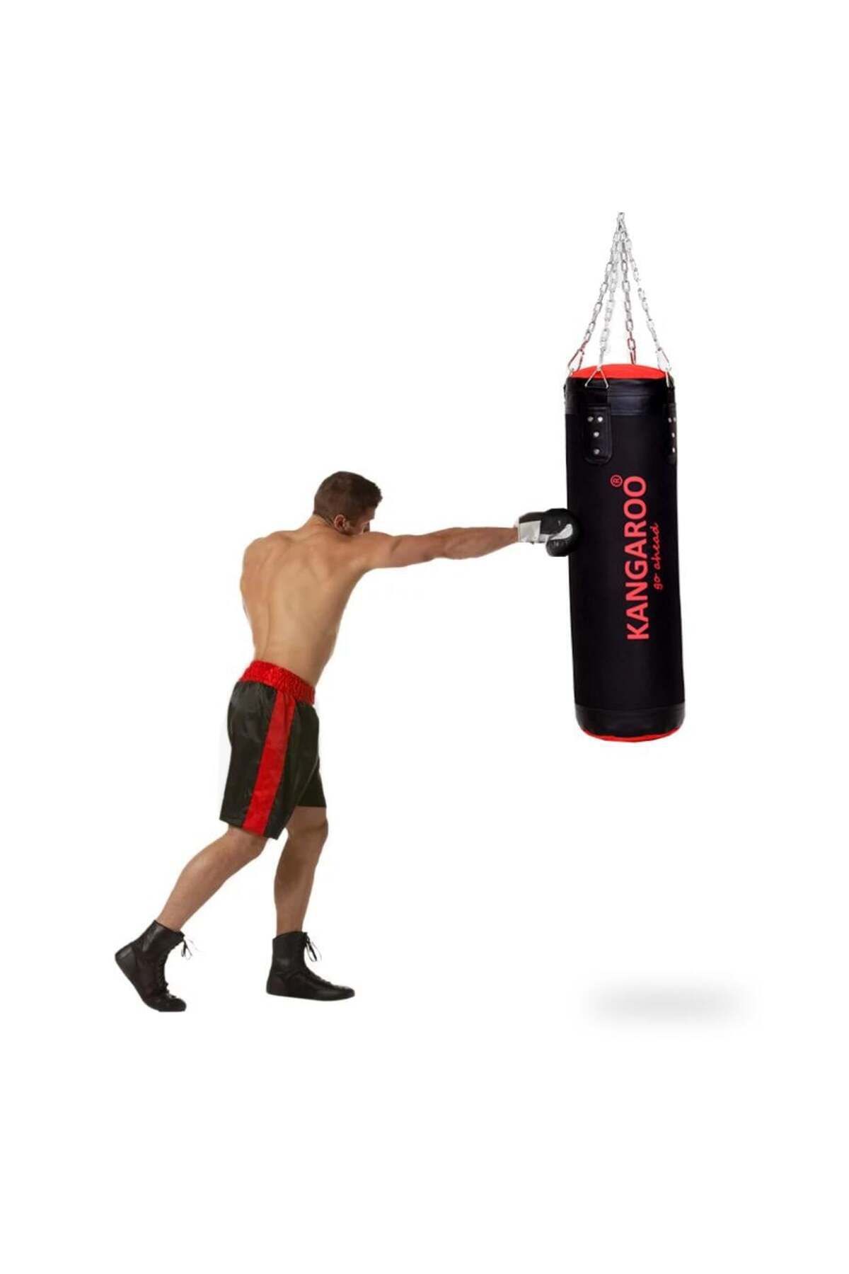 KANGAROO-High-performance leather and canvas punching bag packed with professional, compressed padding. 4