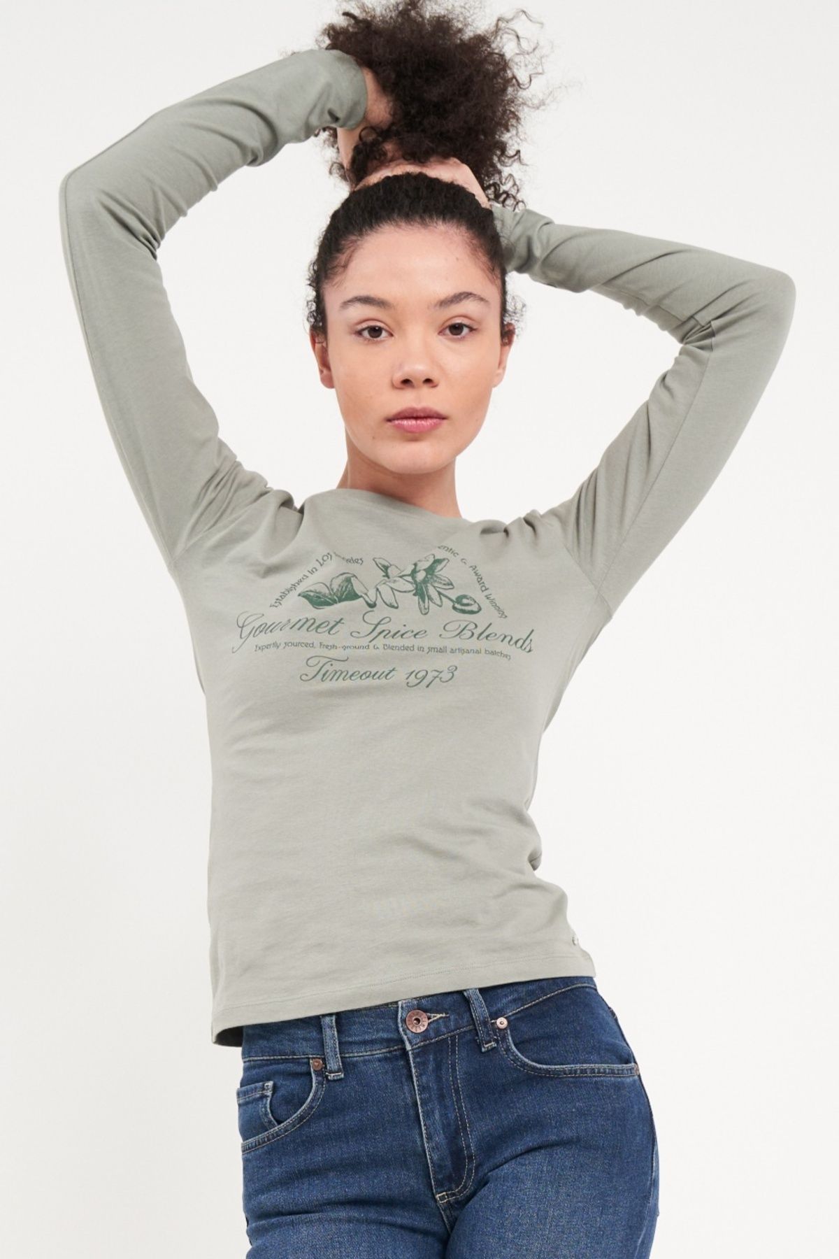 Timeout-Women's long-sleeved T-shirt with print 3