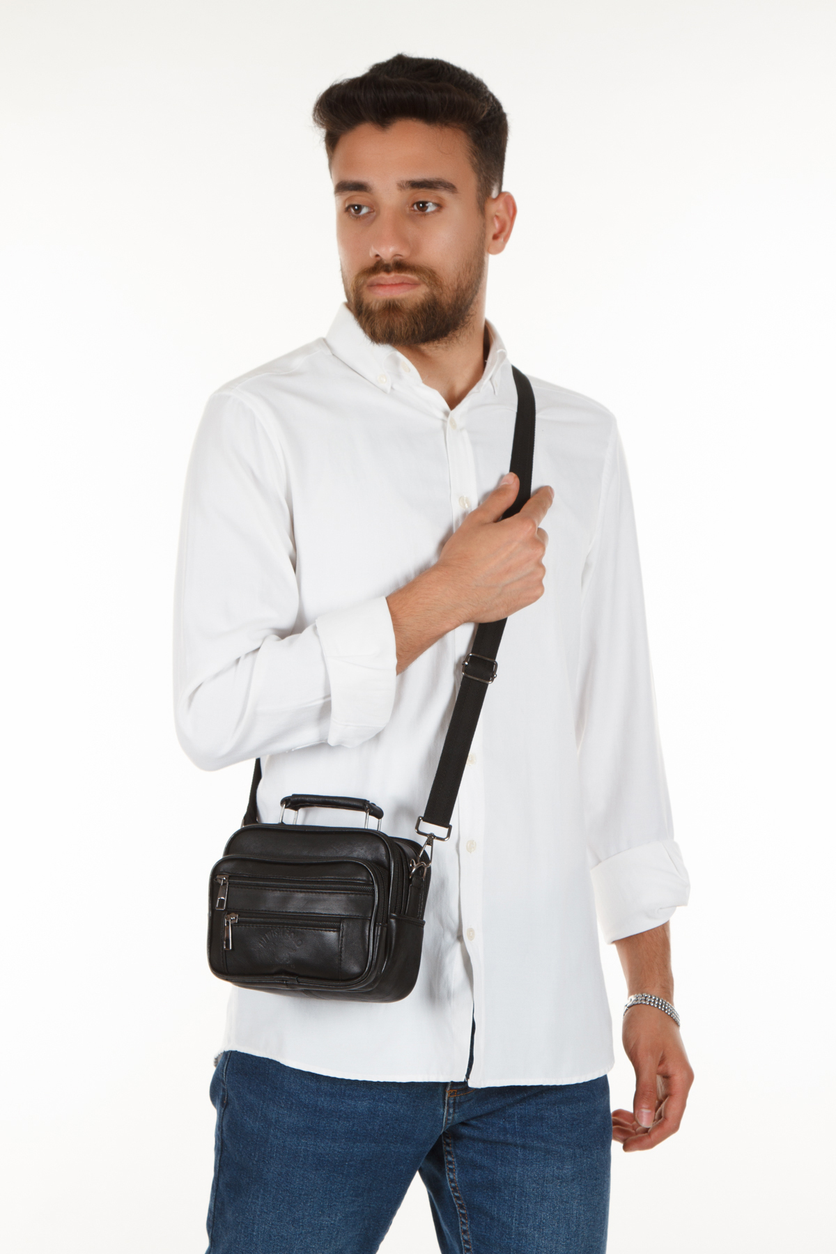 Newish Polo Alva Clup Erkek Deri Kasalı Çanta (küçük) görsel 6