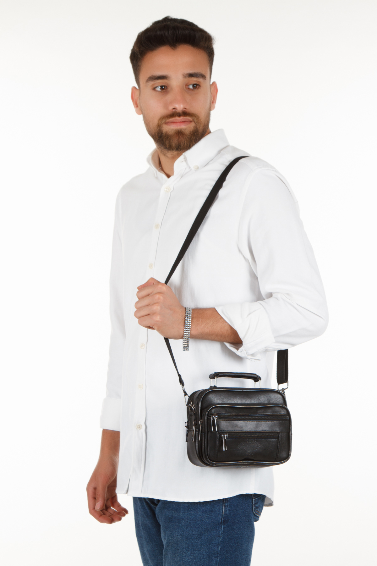 Newish Polo Alva Clup Erkek Deri Kasalı Çanta (küçük) görsel 7